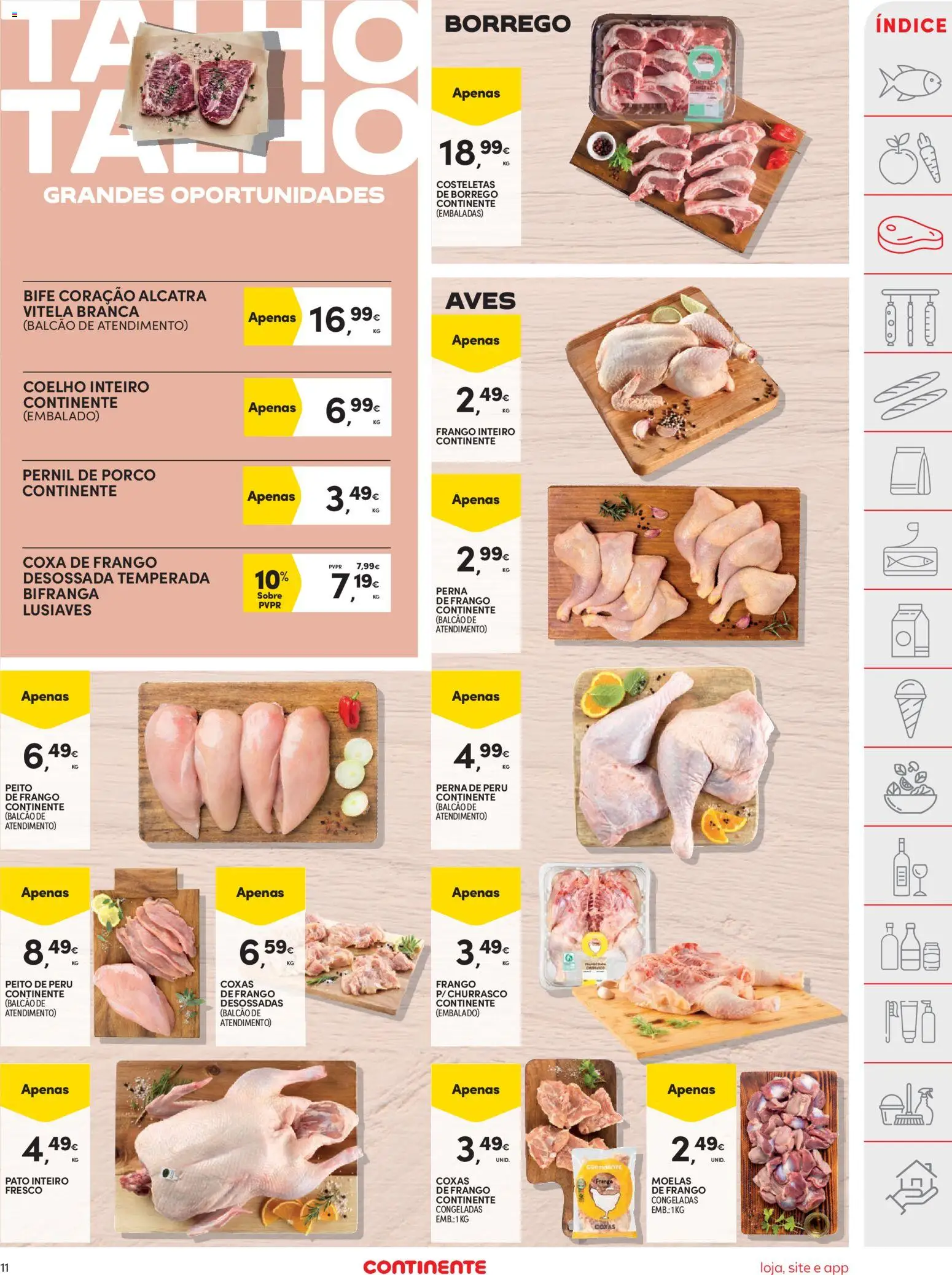 Continente folheto │ válido de 20.01.2026 | Página: 11 | Produtos: Peito de frango, Frango, Pernil, Moelas