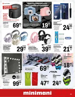 Minimani-mainoslehti voimassa 10.12.2025 alkaen | Sivu: 19 | Tuotteet: Meikkipeili, Hammasharja, Matto, Kamera