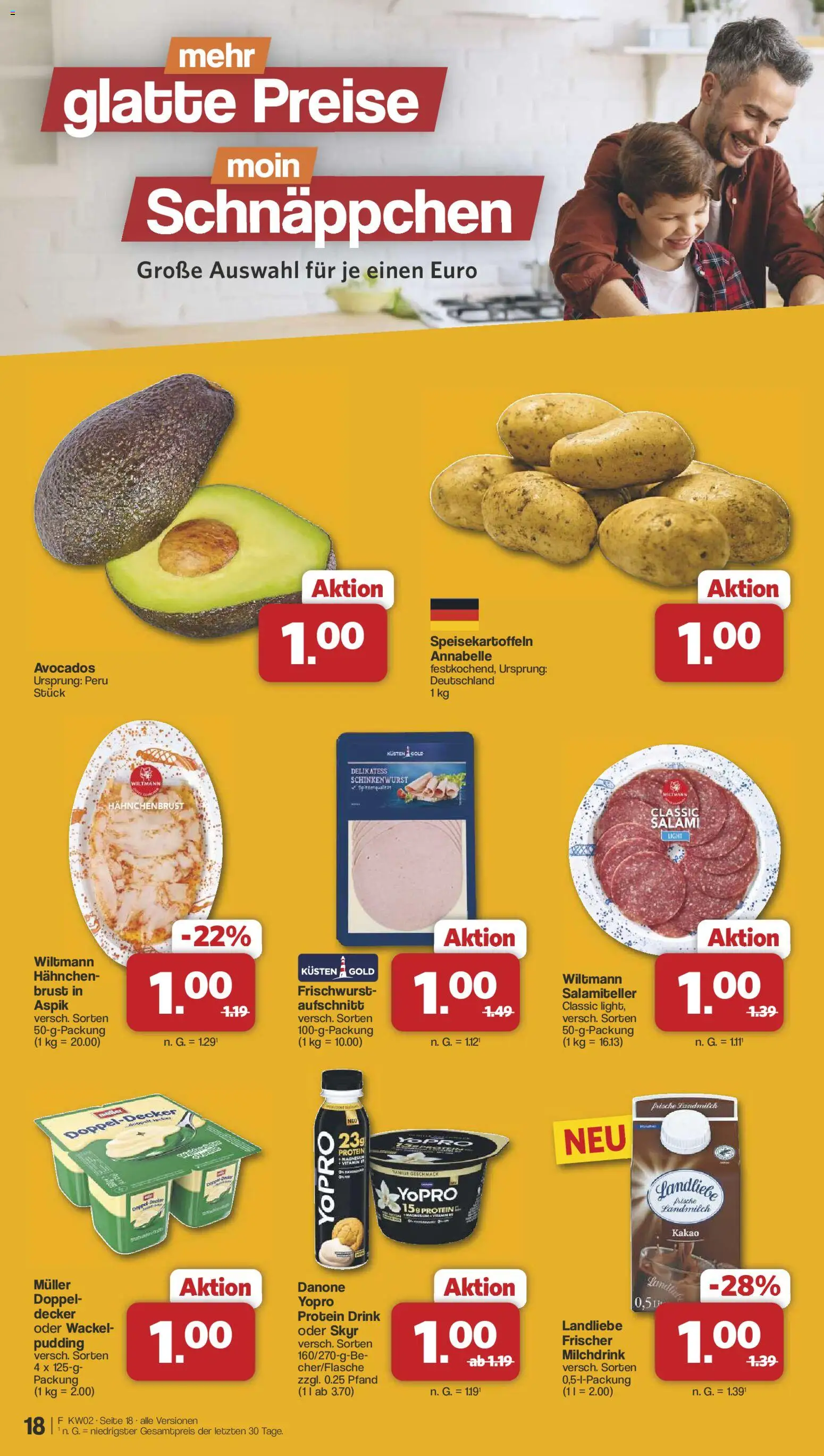 Famila Nordwest Prospekt 	 – gültig ab 05.01.2026 | Seite: 18 | Produkte: Hahnchen, Pudding, Salami, Hahnchenbrust