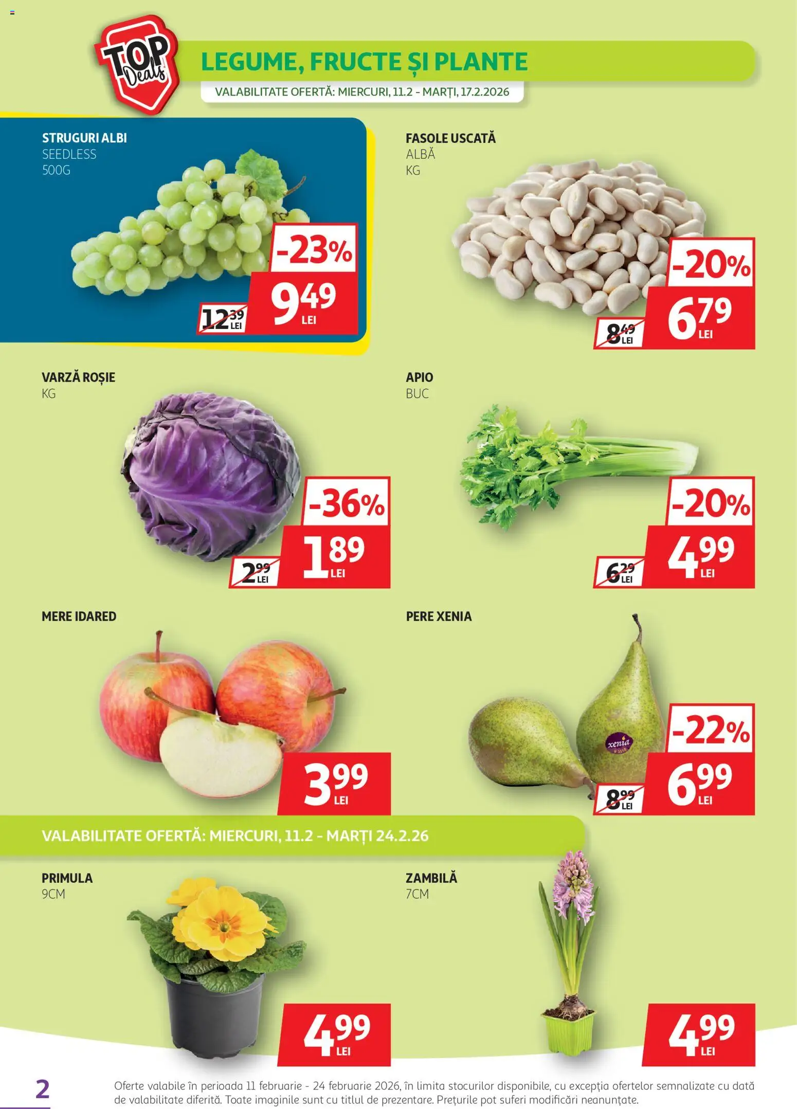 Noul catalog Auchan – valabil de la 11.02.2026 | Pagină: 2 | Produse: Varză, Struguri, Mere, Fructe