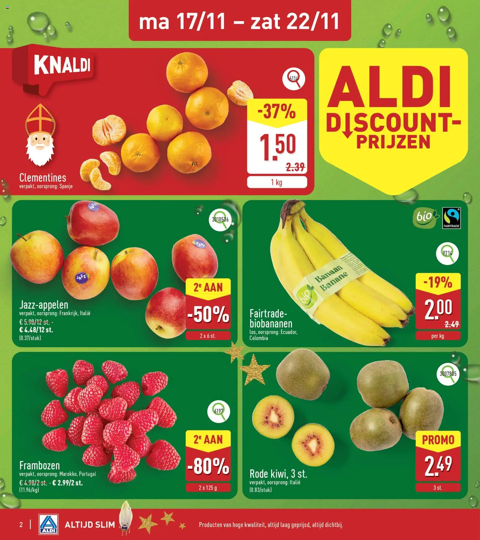 {H1} | Pagina: 2 | Producten: Banaan, Frambozen