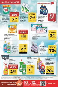 Eroski - Autoservicios Familia - Miramos por ti ! │ válido desde el 17.07.2025 | Página: 14 | Productos: Polvo, Té, Lavavajillas, Lavabo