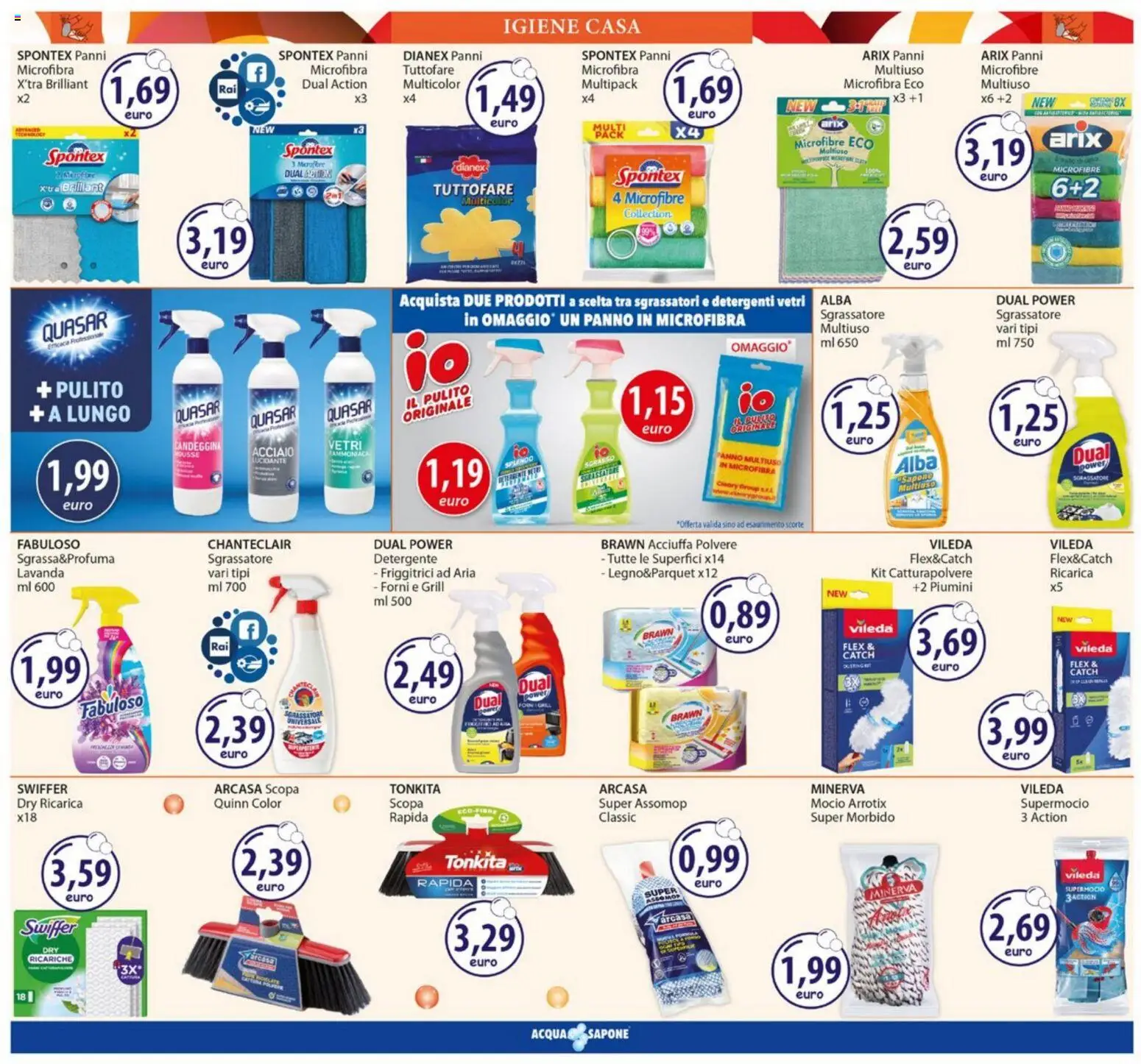 Volantino Acqua e Sapone del 23.02.2026 | Pagina: 15 | Prodotti: Sapone, Sgrassatore, Scopa, Lavanda