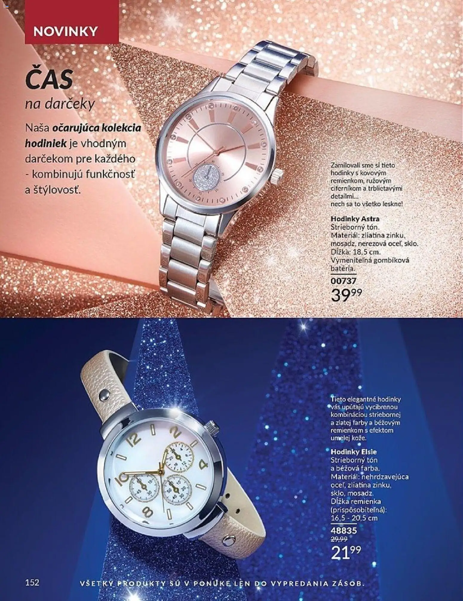 Nové Avon akcie – leták je platný od 01.11.2025 | Strana: 152 | Produkty: Hodinky