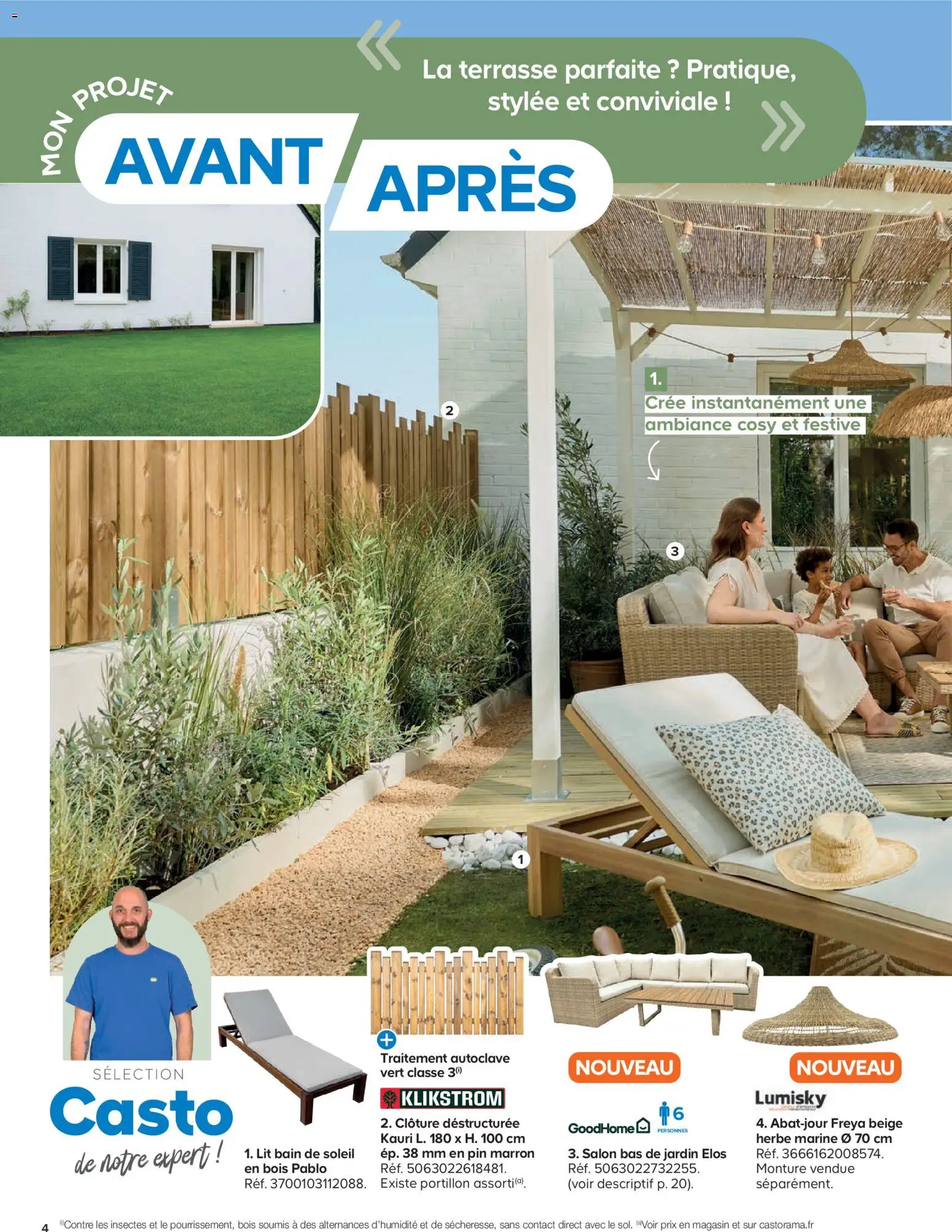 {H1} | Page: 4 | Produits: Bain de soleil, Clôture, Lit