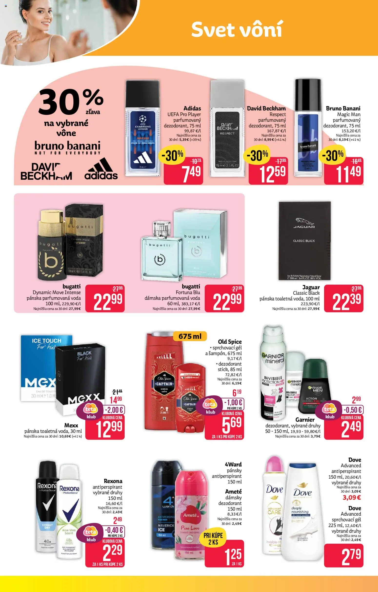 Nové Teta drogerie akcie – leták je platný od 07.01.2026 | Strana: 4 | Produkty: Old Spice, Dezodorant, Antiperspirant, Adidas