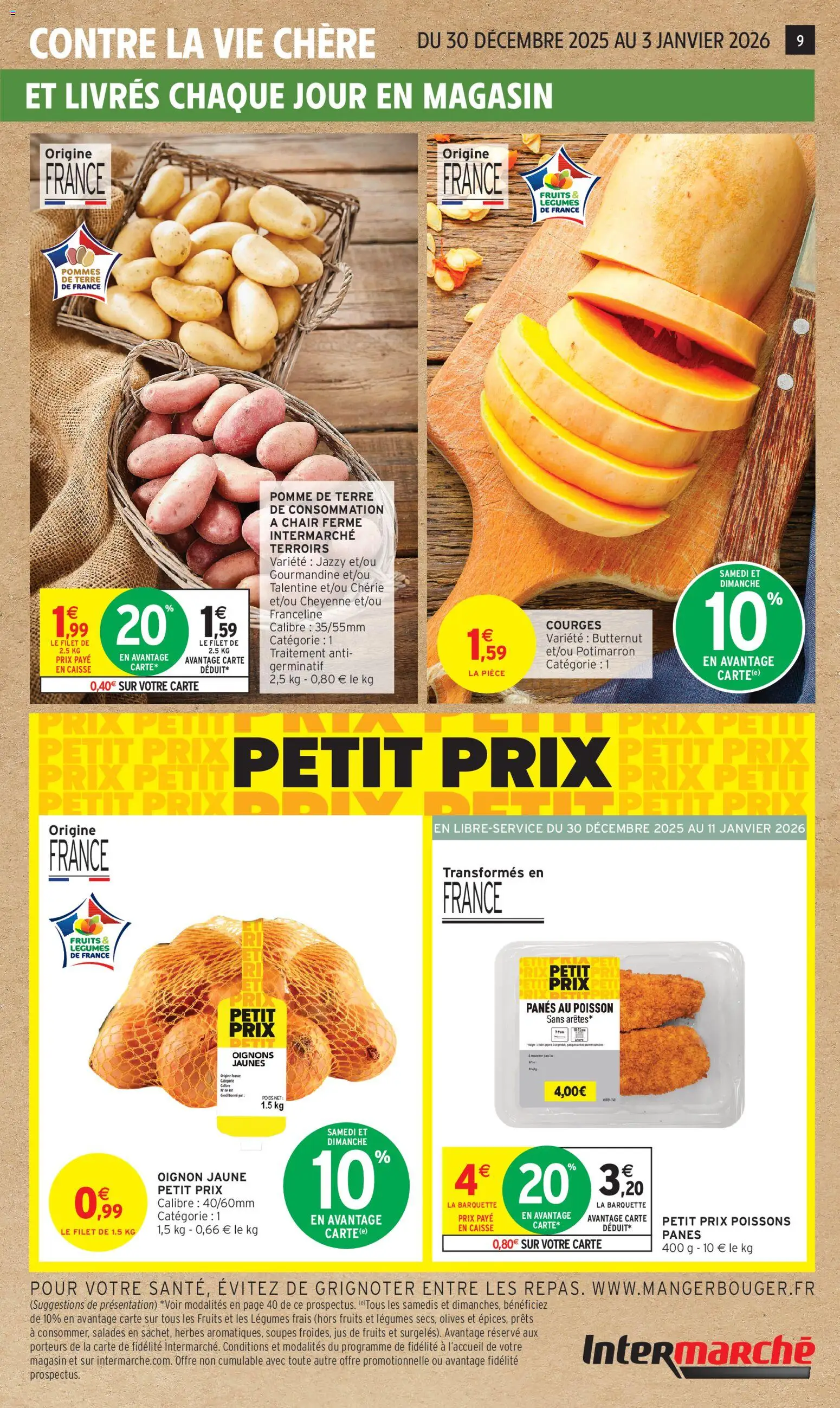 {H1} | Page: 9 | Produits: Oignon, Jus, Pommes, Poisson