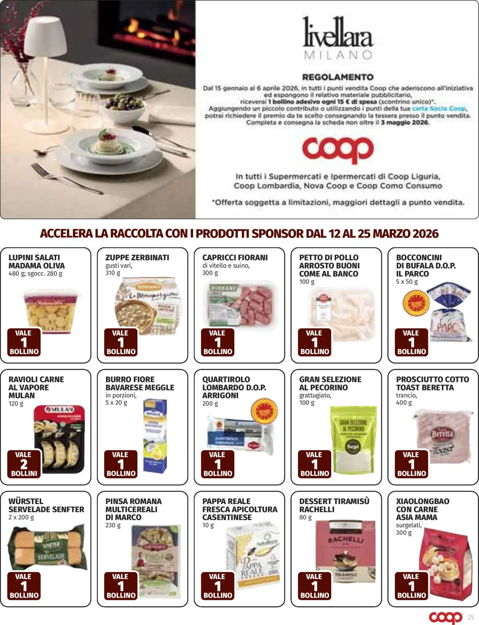 Volantino COOP del 12.03.2026 | Pagina: 25 | Prodotti: Arrosto, Pollo, Burro, Pecorino