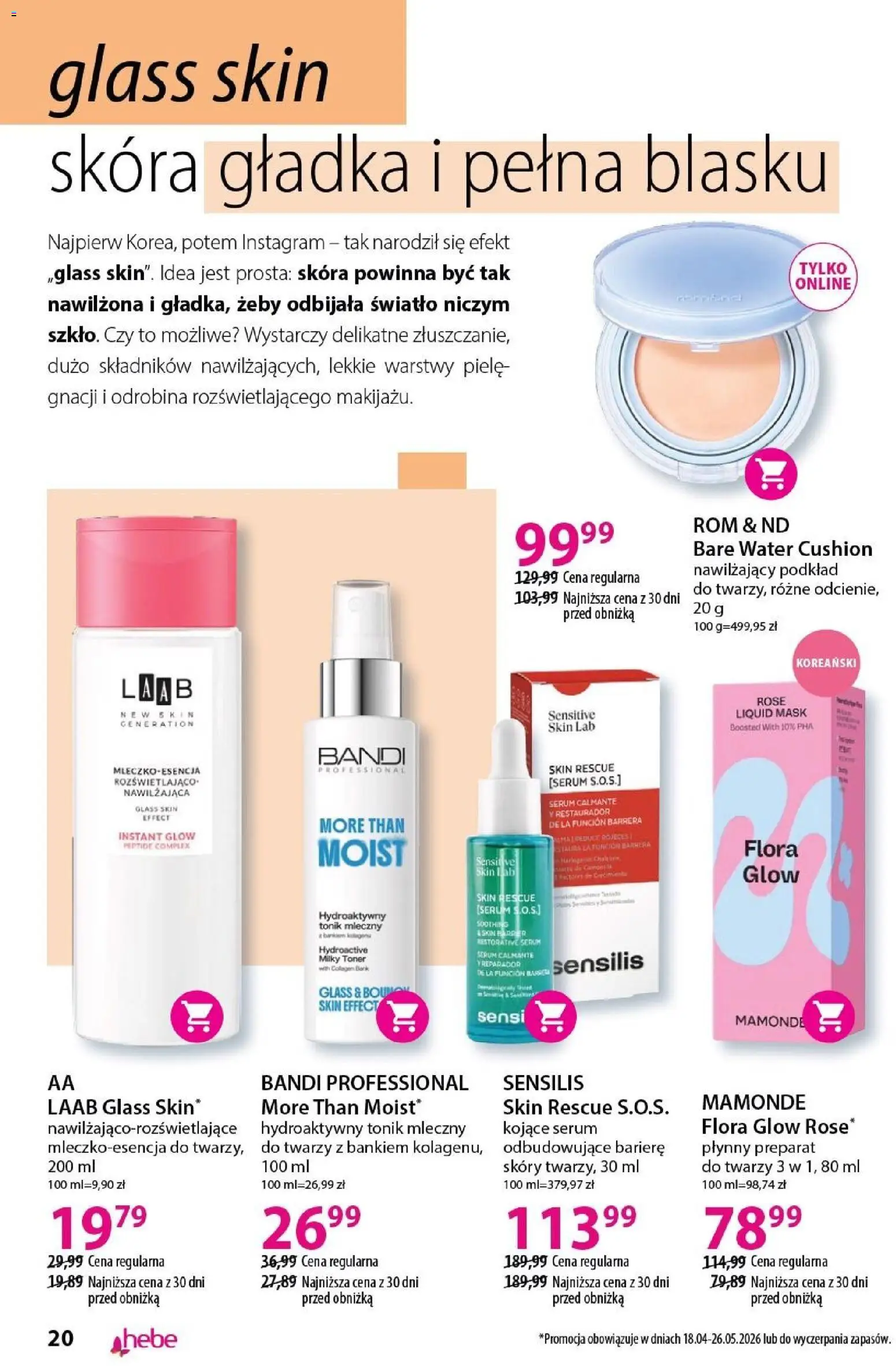 Hebe gazetka - Katalog od 18.04.2026 | Strona: 20 | Produkty: Toner, Tonik