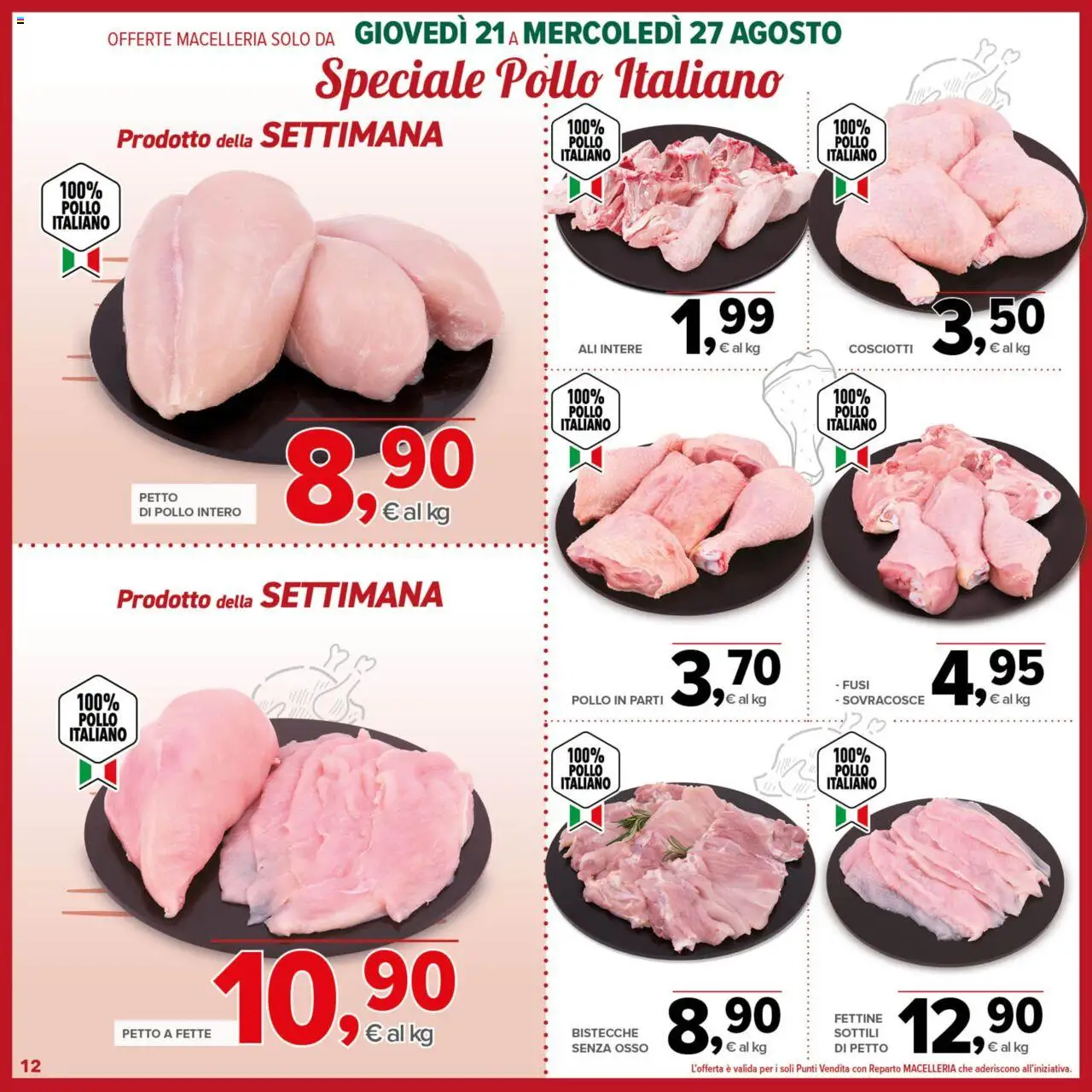 Volantino Todis del 21.08.2025 | Pagina: 12 | Prodotti: Petto di Pollo, Pollo