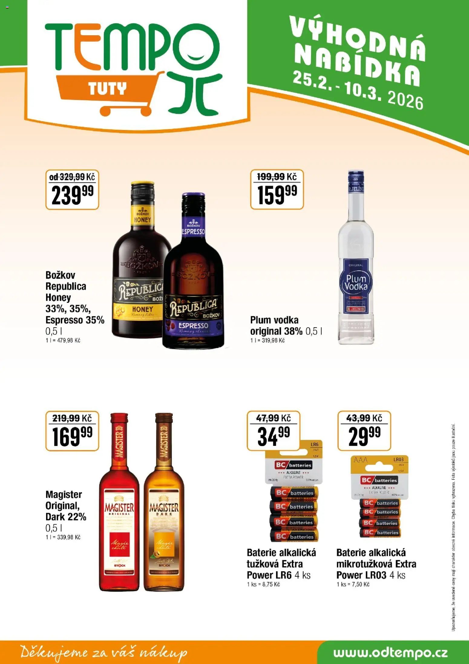 Tempo leták - Tuty od 25.02.2026 | Strana: 13 | Produkty: Božkov Republica, Republica, Baterie, Jelínek