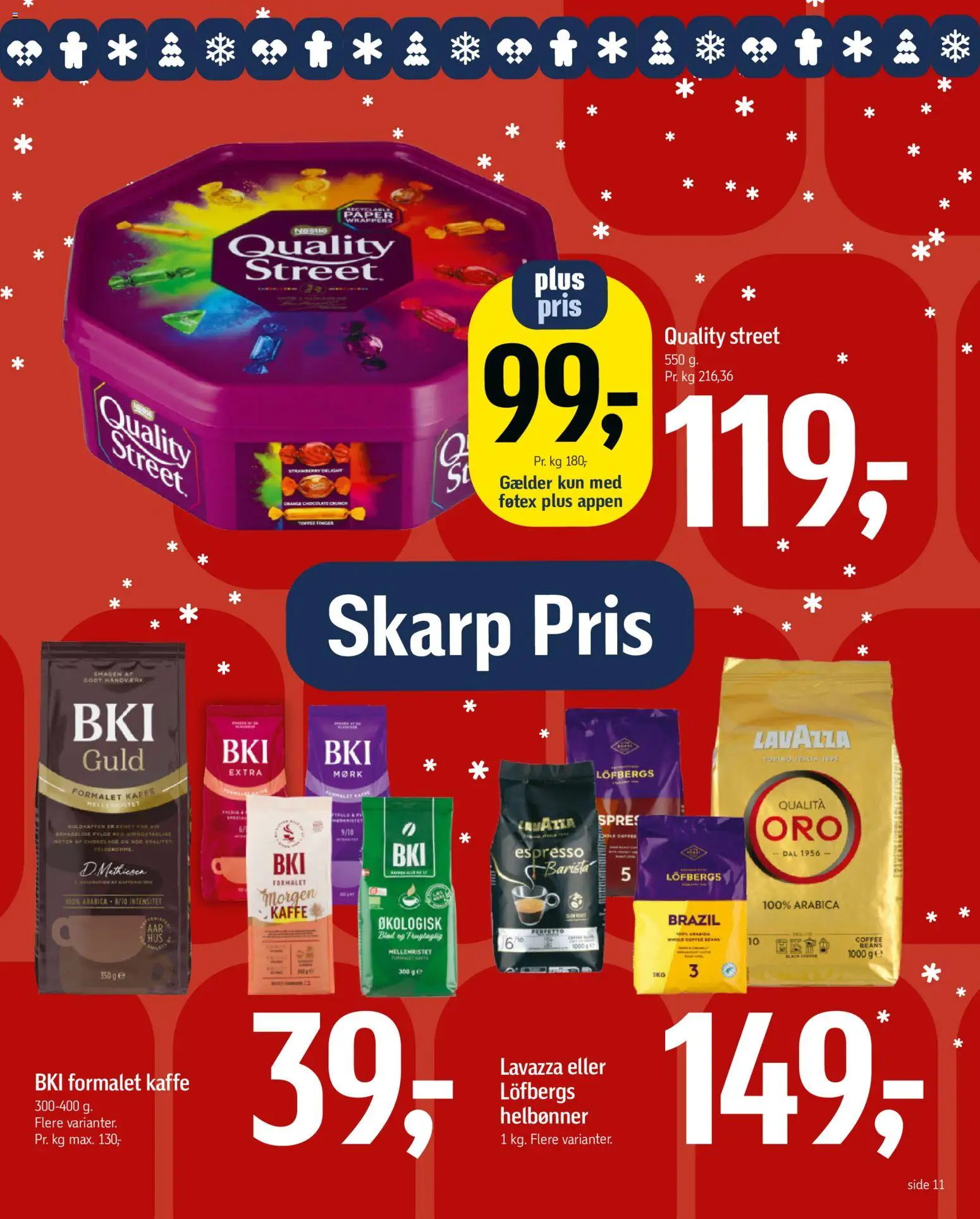 Føtex tilbudsavis – gyldig fra 12.12.2025 | Side: 11 | Produkter: Kaffe, Chokolade, Iste