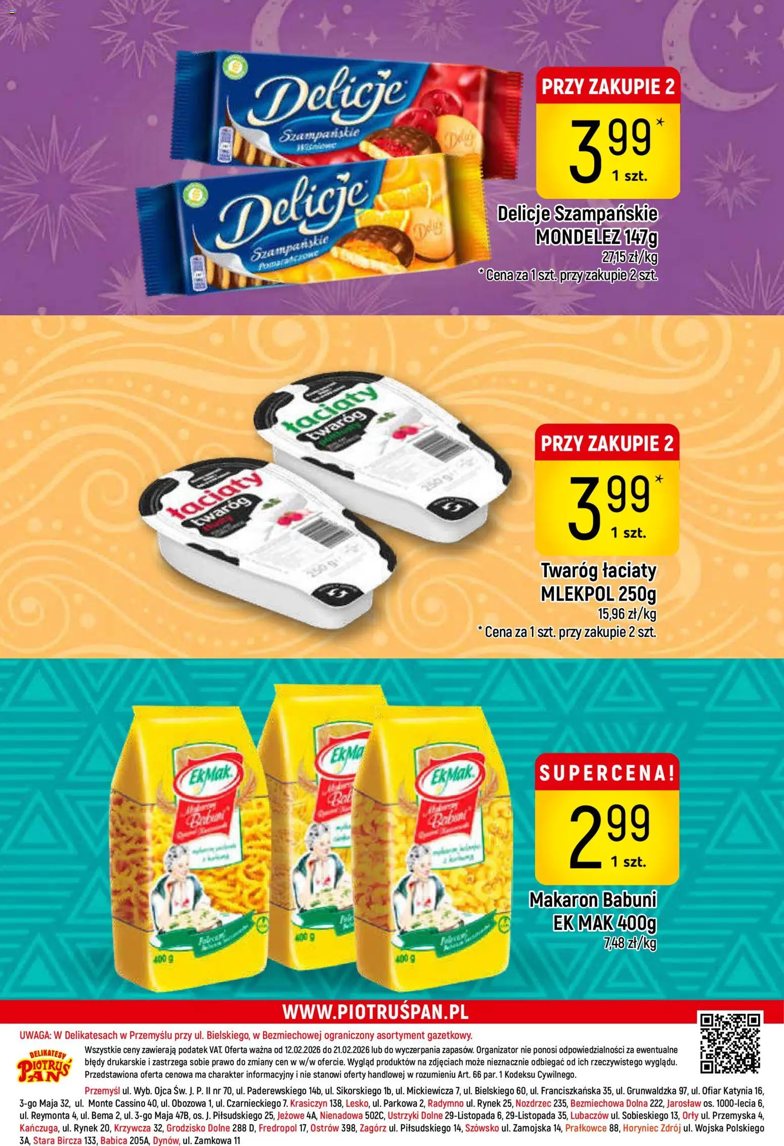 Piotruś Pan Gazetka od 12.02.2026 | Strona: 28 | Produkty: Mak, Delikatesy, Makaron, Twaróg