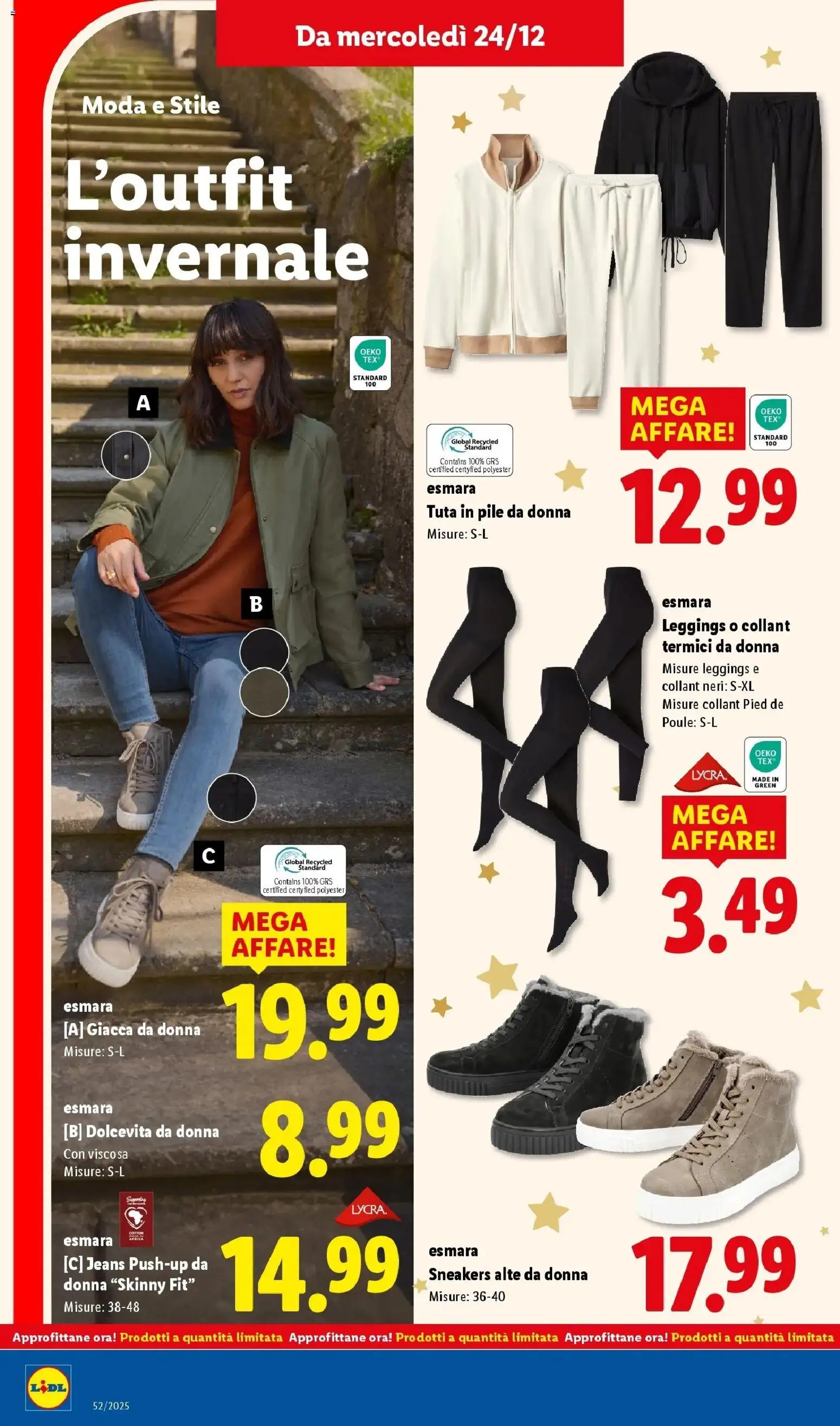 Volantino Lidl del 20.12.2025 | Pagina: 42 | Prodotti: Pile, Leggings, Sneakers, Collant