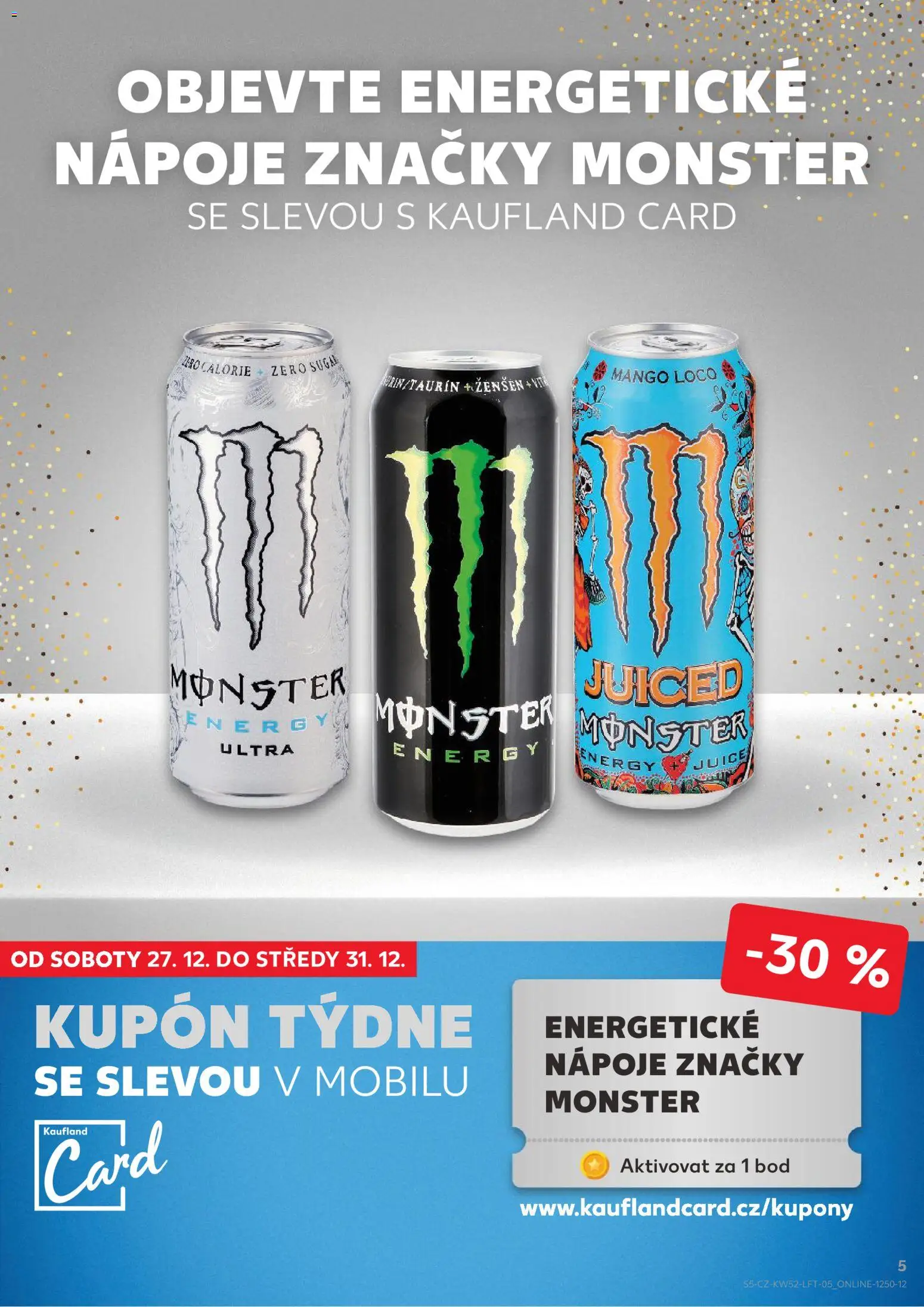 Kaufland leták - Ostrava od 27.12.2025 | Strana: 5 | Produkty: Mango, Džus, Energetický nápoj, Monster Energy