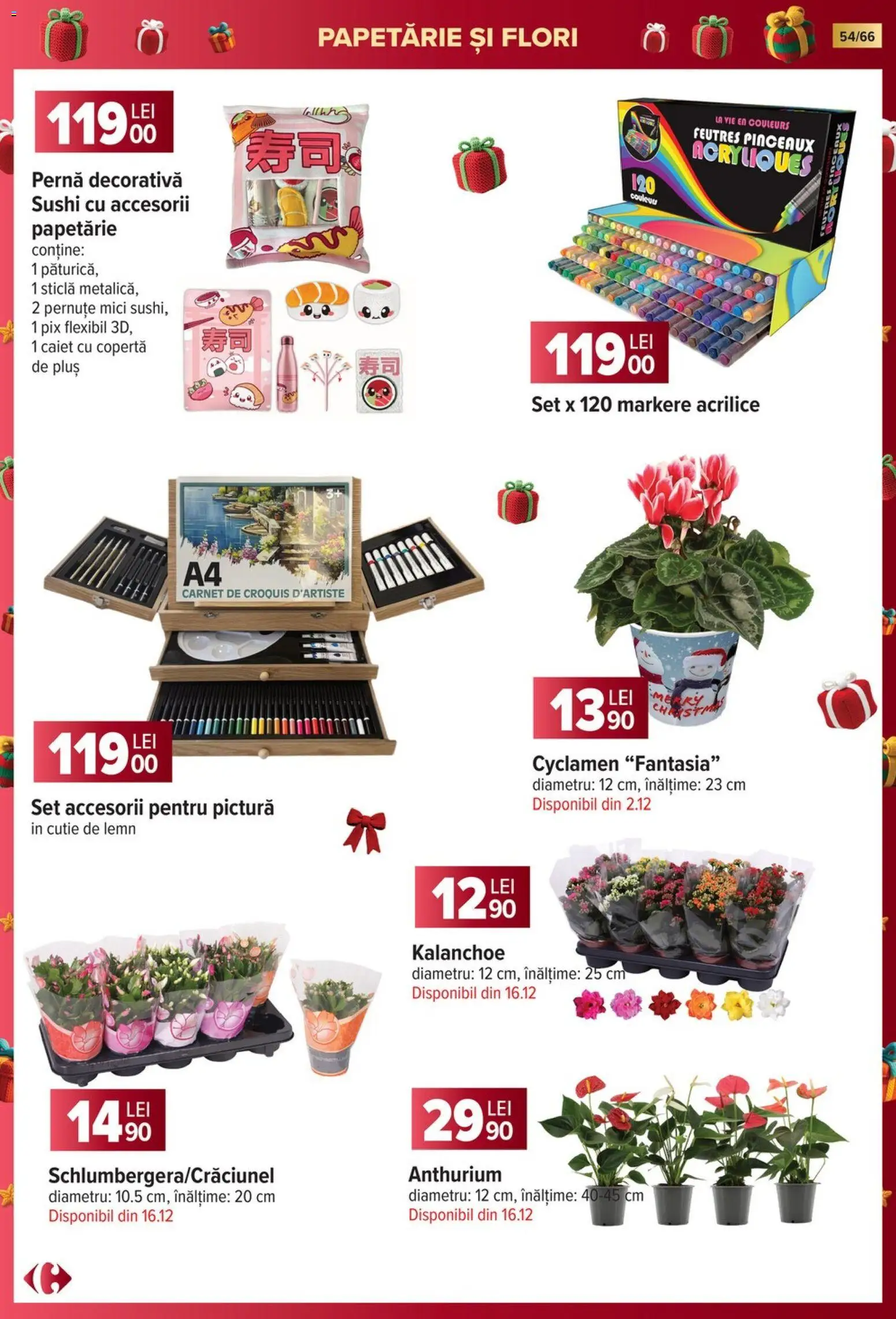 Noul catalog Carrefour – valabil de la 19.11.2025 | Pagină: 54 | Produse: Pernă, Cutie, Sushi, Mici