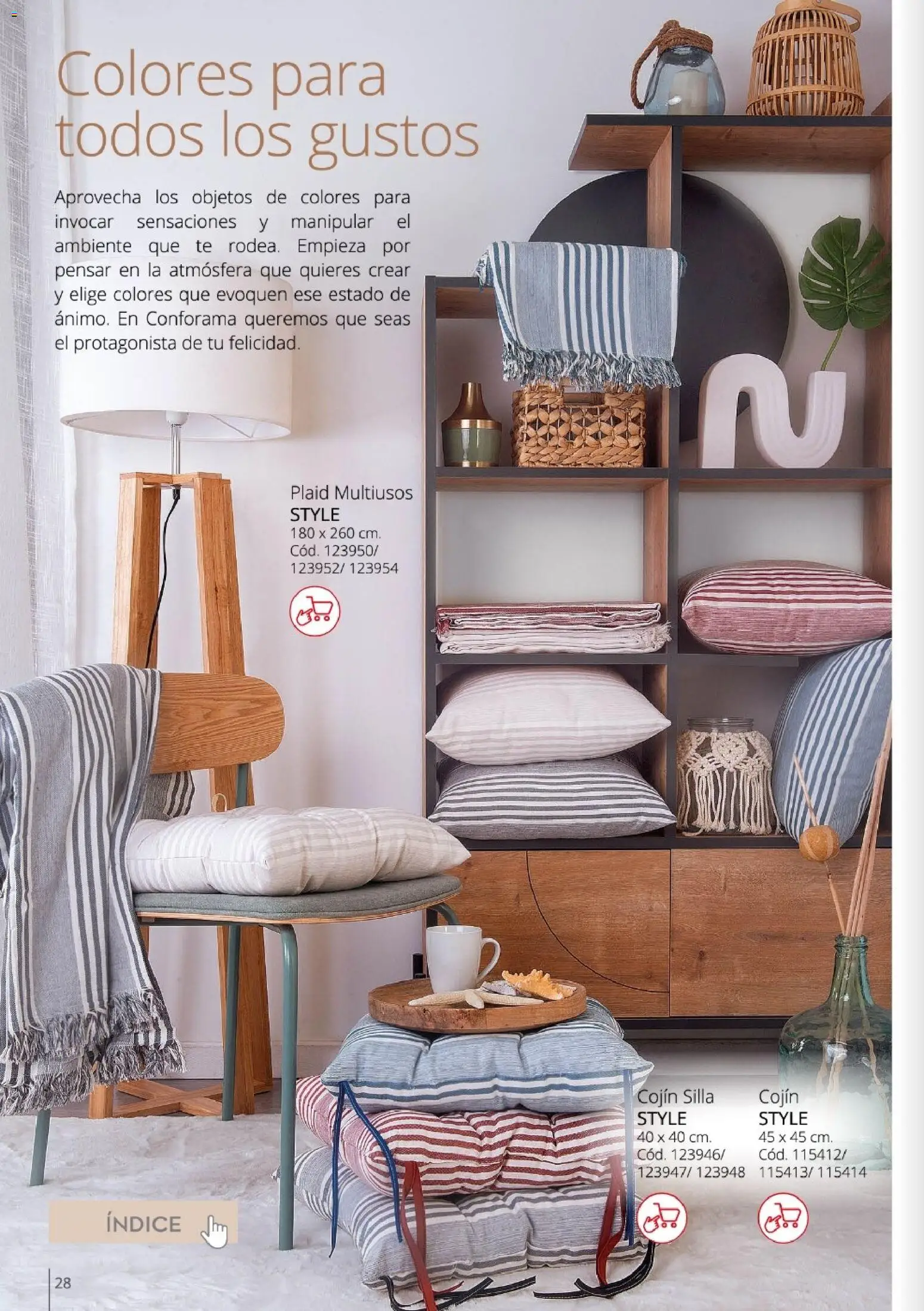 Conforama - Guía de textil 2026 │ válido desde el 05.02.2026 | Página: 28 | Productos: Té, Cojín, Silla