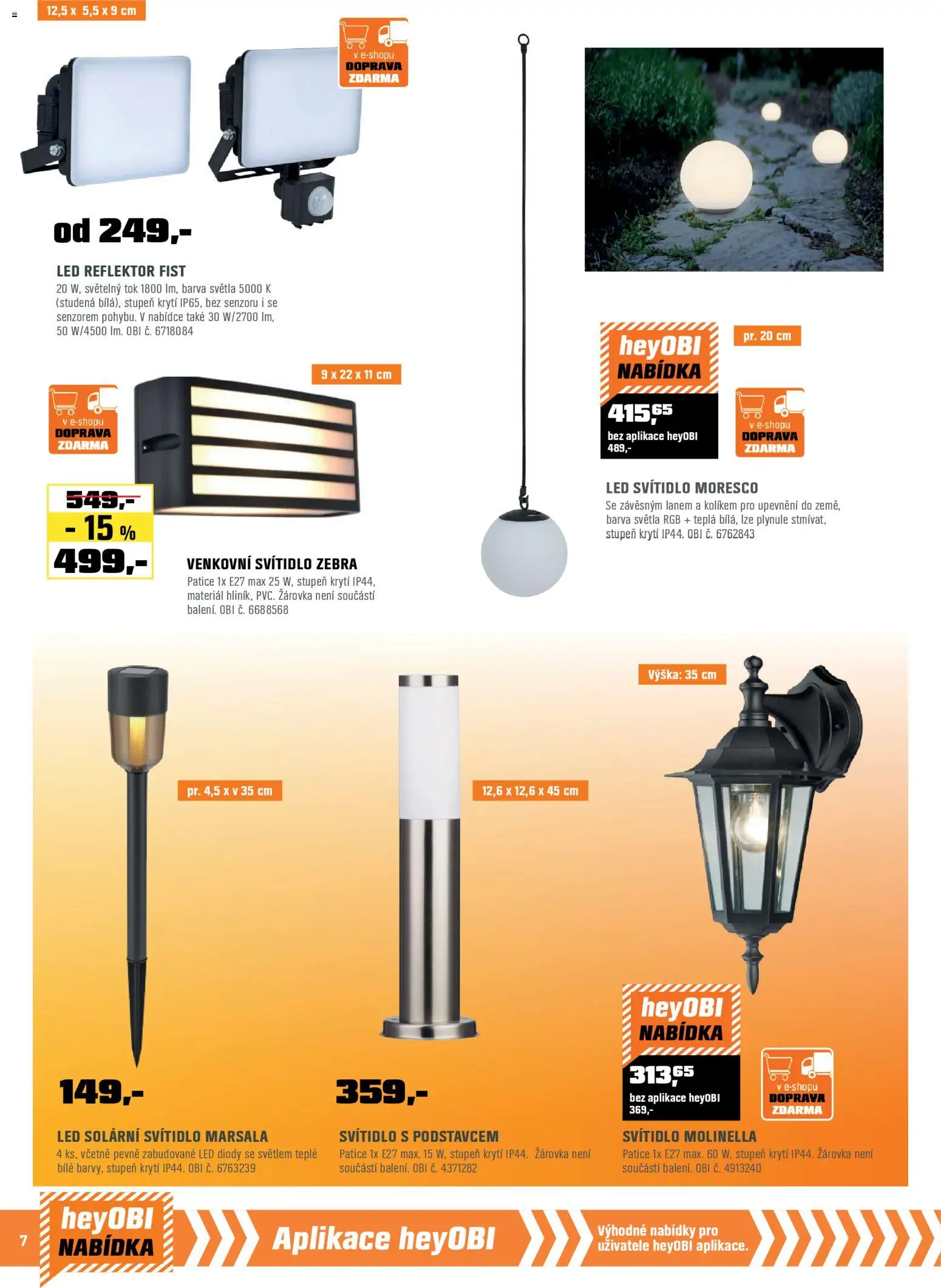 OBI leták - Bobří síla v akci od 01.03.2026 | Strana: 8 | Produkty: Marsala, LED reflektor, Reflektor, LED