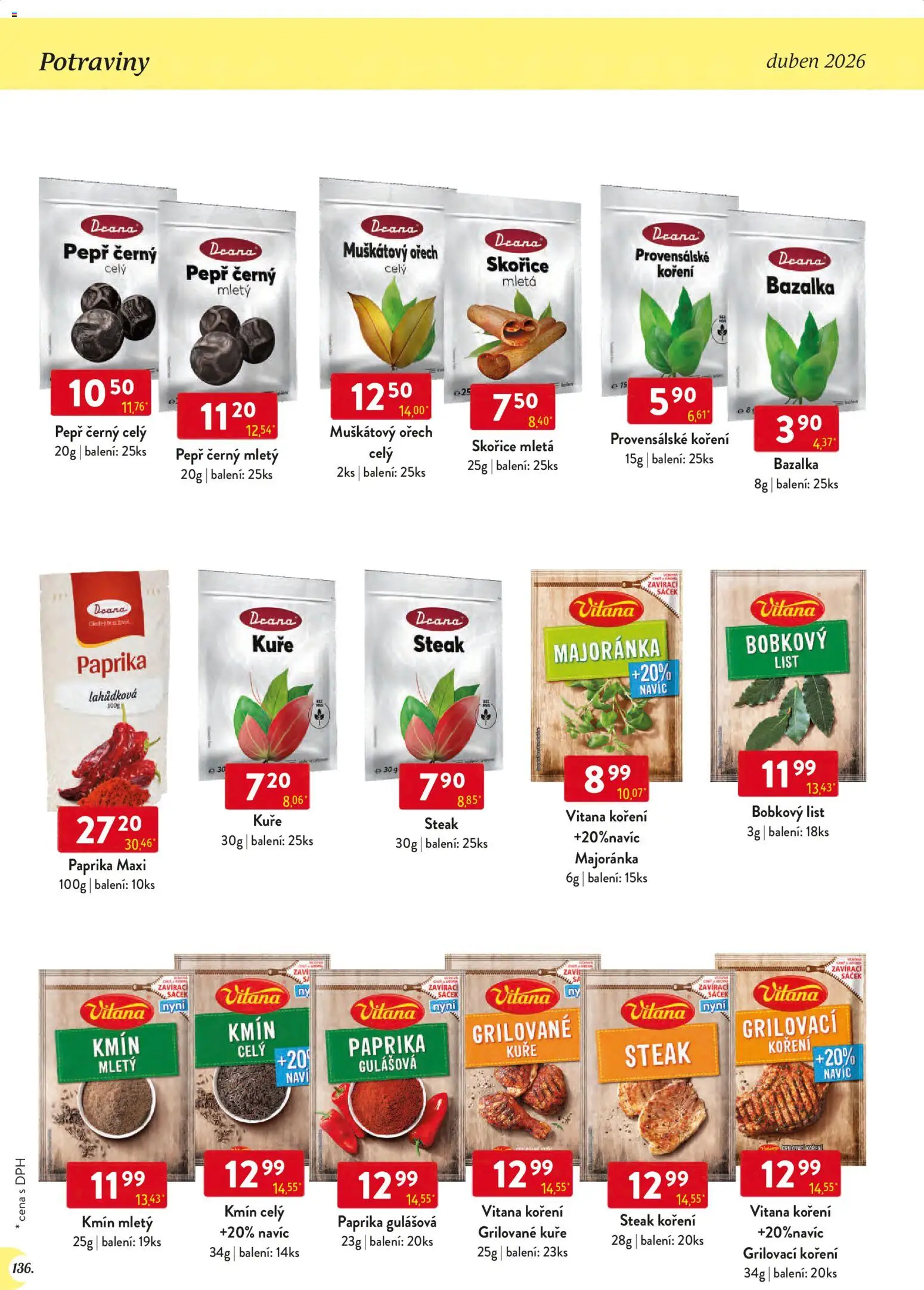 Astur & Qanto leták - Velkoobchod 04/2026 od 01.04.2026 | Strana: 136 | Produkty: Grilované kuře, Steak, Bazalka, Sáček