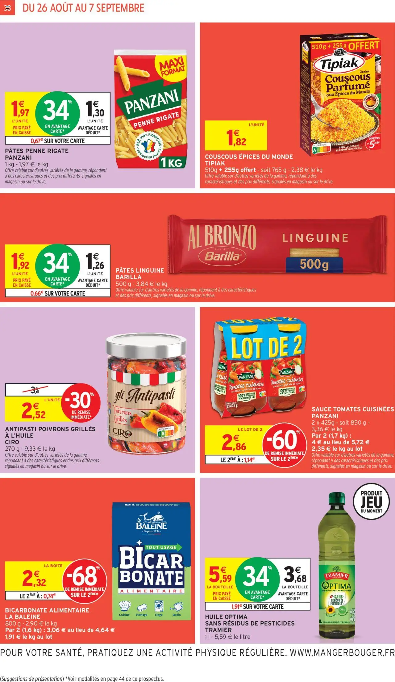  | Page: 38 | Produits: Couscous, Huile, Tomates, Pâtes