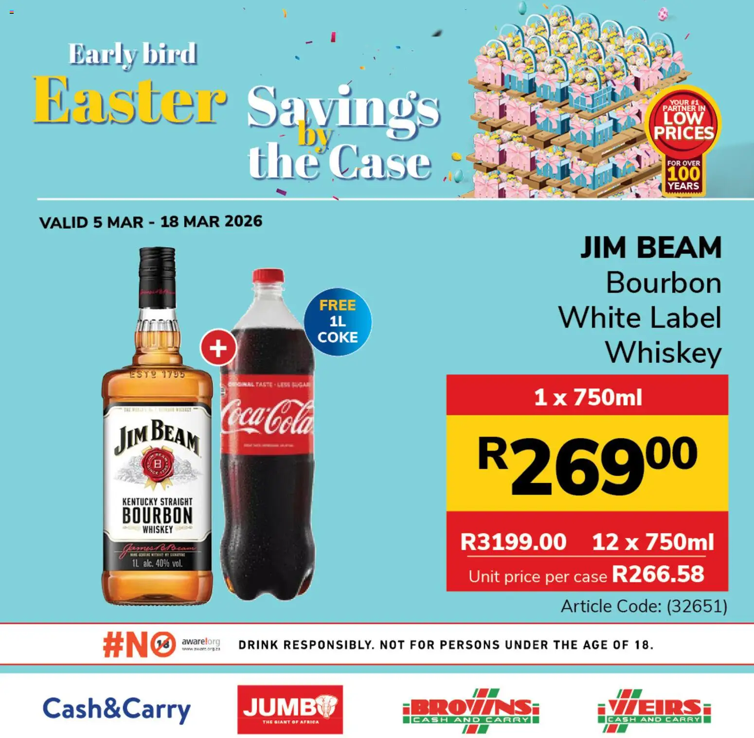 New Jumbo catalogue – valid from 05.03.2026 | Page: 2 | Products: Case, Coke, Bourbon, Whiskey