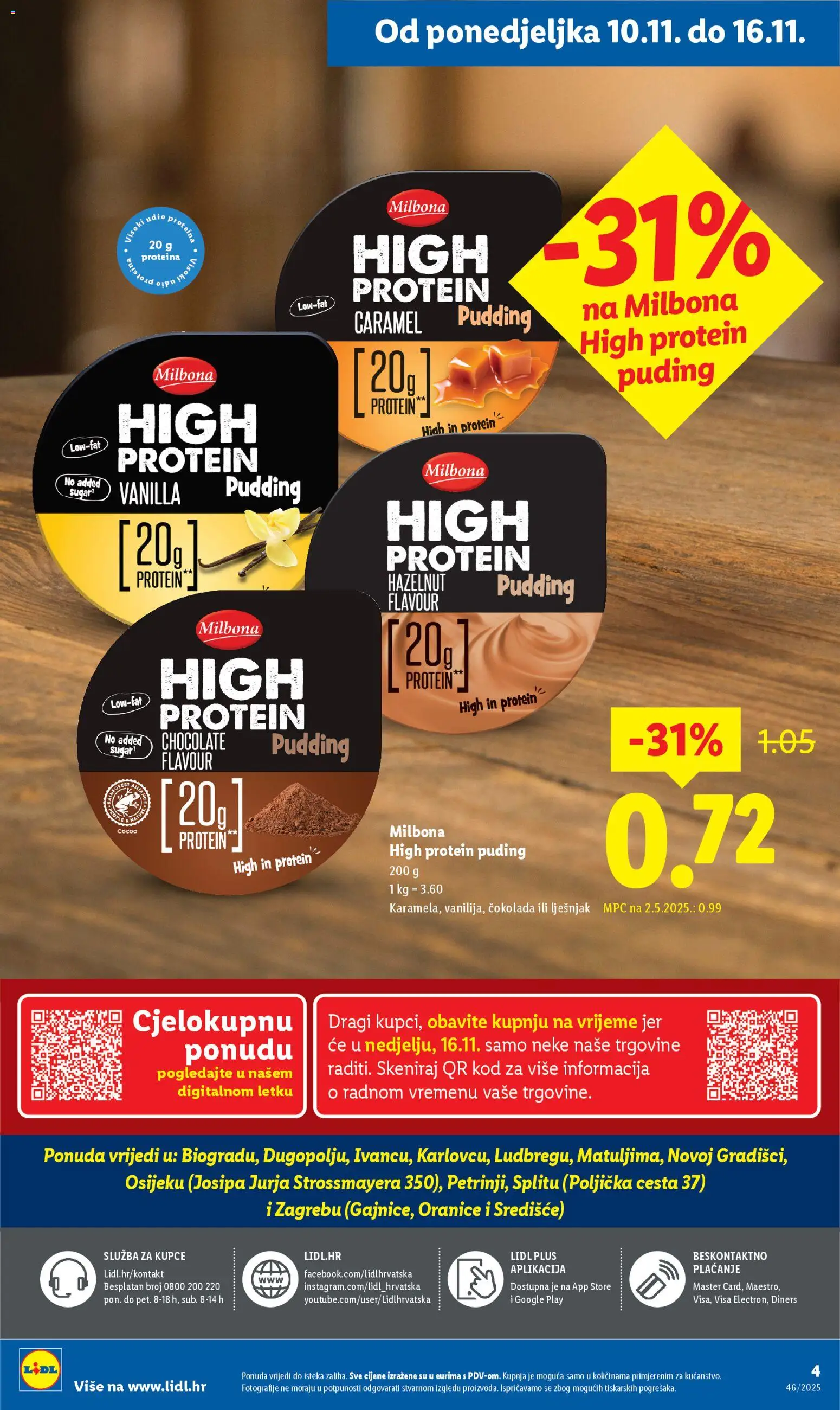 Lidl katalog | vrijedi od 10.11.2025 | Stranica: 4 | Proizvodi: Protein puding, Čokolada, Puding, Lješnjak