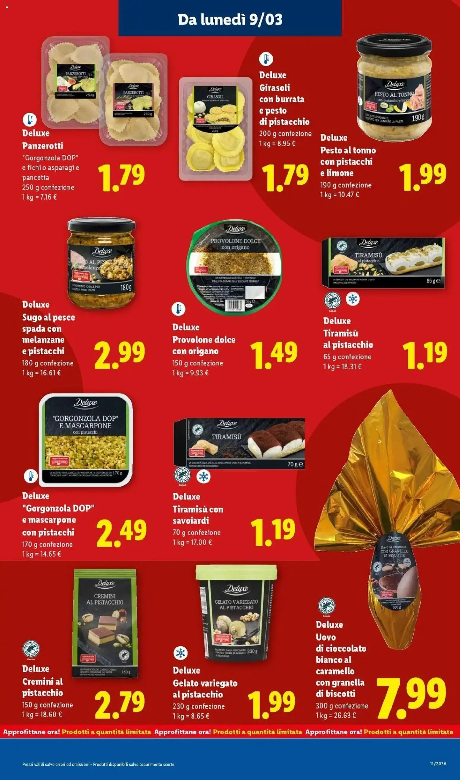 Volantino Lidl del 09.03.2026 | Pagina: 15 | Prodotti: Provolone, Tonno, Pistacchi, Savoiardi