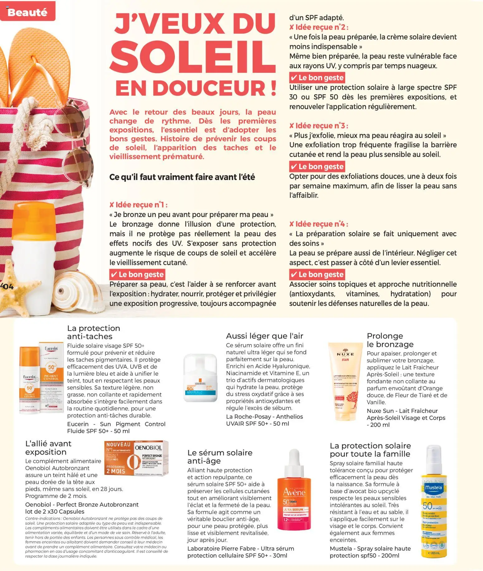 {H1} | Page: 4 | Produits: Autobronzant, Mais, Lait, Crème