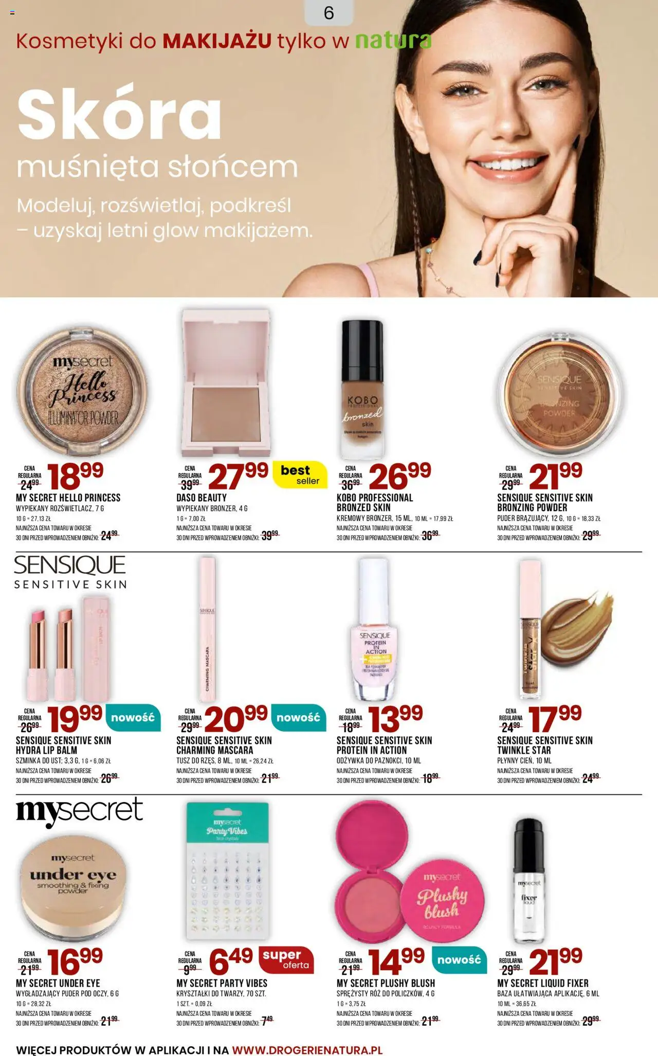 Drogerie Natura Gazetka od 04.08.2025 | Strona: 6 | Produkty: Kosmetyki, Bronzer, Róż, Odżywka