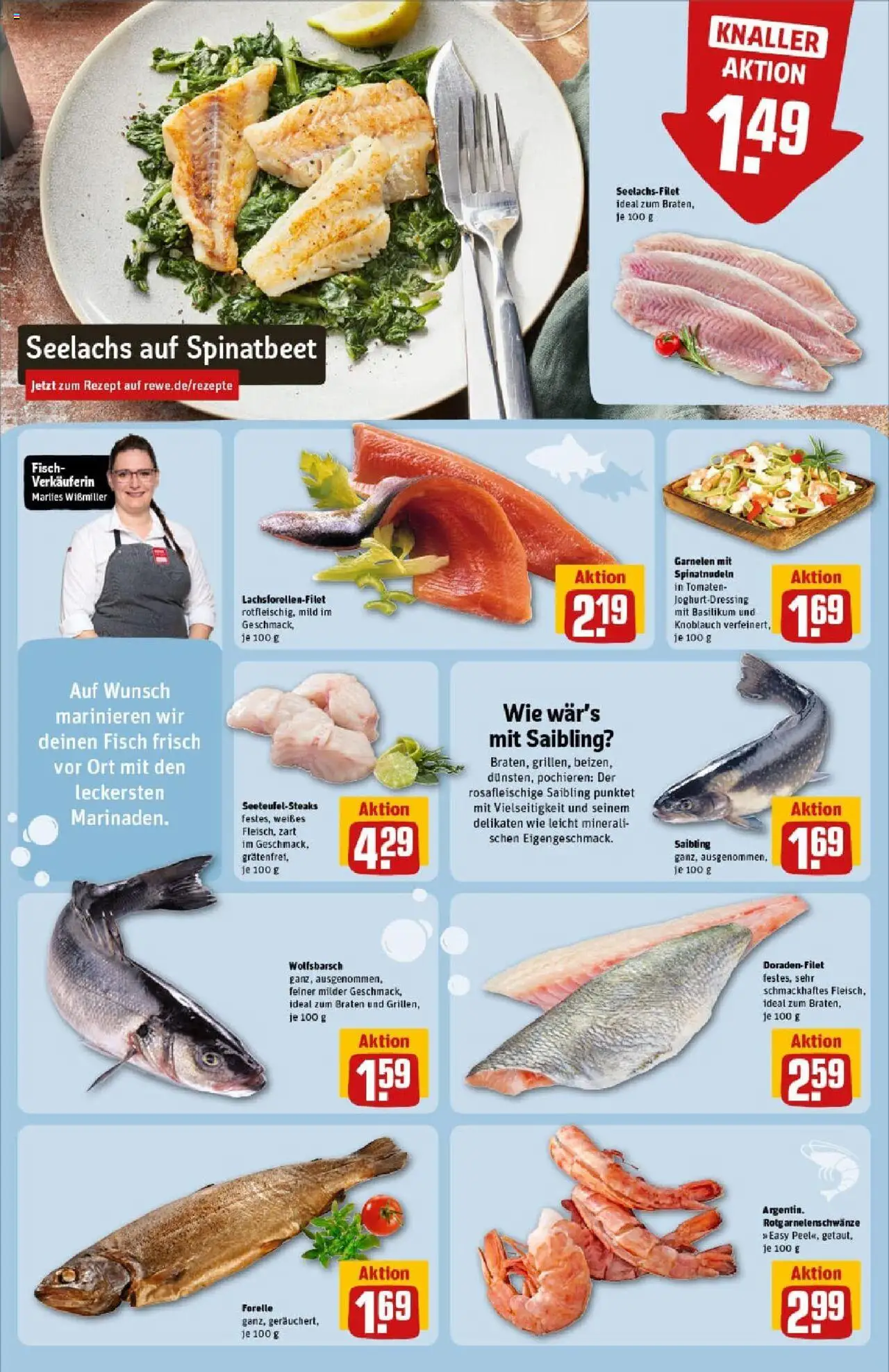 Rewe prospekt Traunreut	 - gültig ab dem 24.08.2025 | Seite: 14 | Produkte: Tomaten, Garnelen, Fisch, Knoblauch