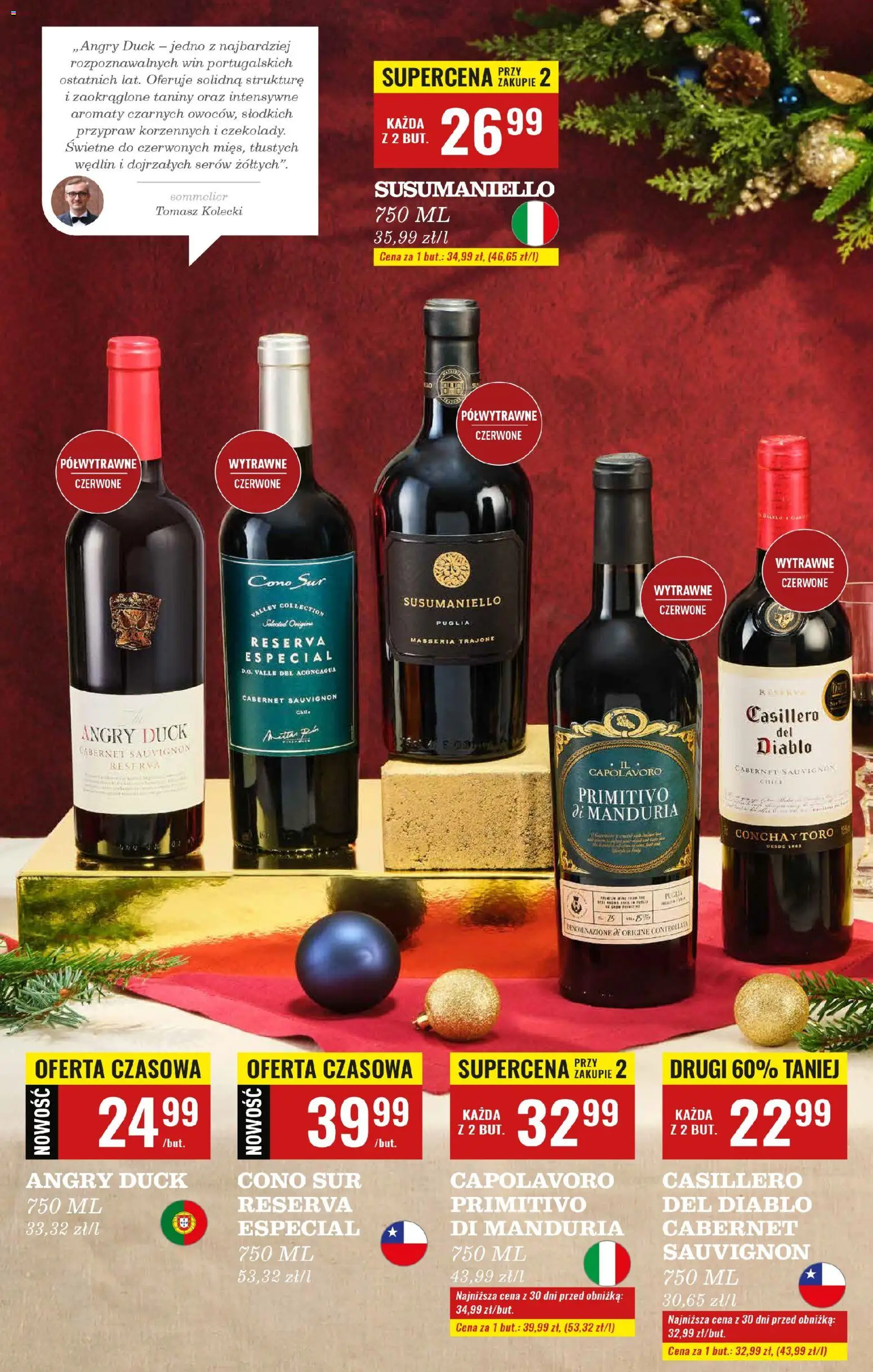 Biedronka gazetka - Czas na toast od 01.12.2025 | Strona: 12 | Produkty: Primitivo Di Manduria