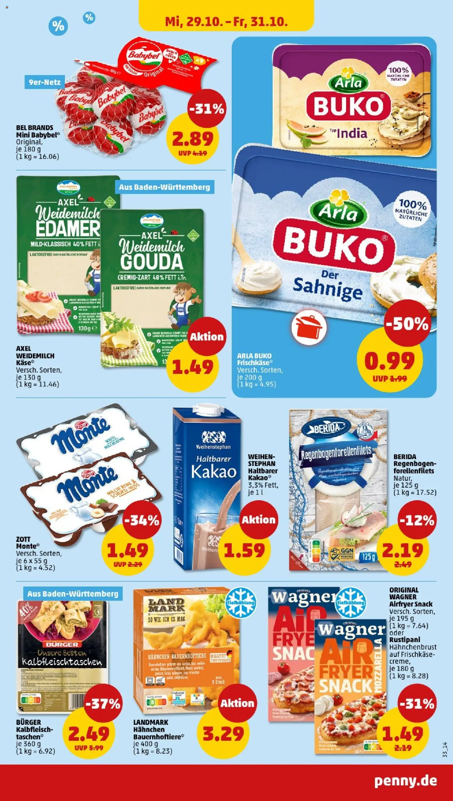 Penny - Baden-Württemberg – gültig ab 27.10.2025 | Seite: 35 | Produkte: Gouda, Burger, Frischkase, Hahnchenbrust