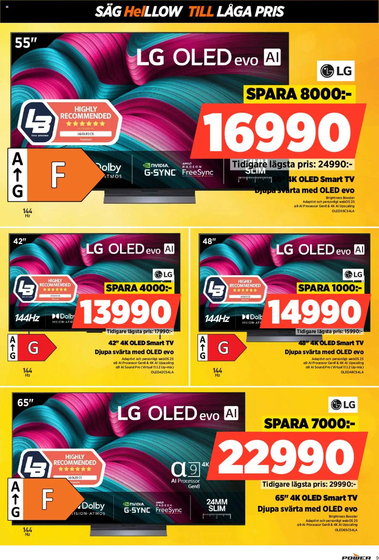 Power reklamblad aktuell från 23.06.2025 | Sida: 9 | Produkter: Såg, Smart tv, Tv