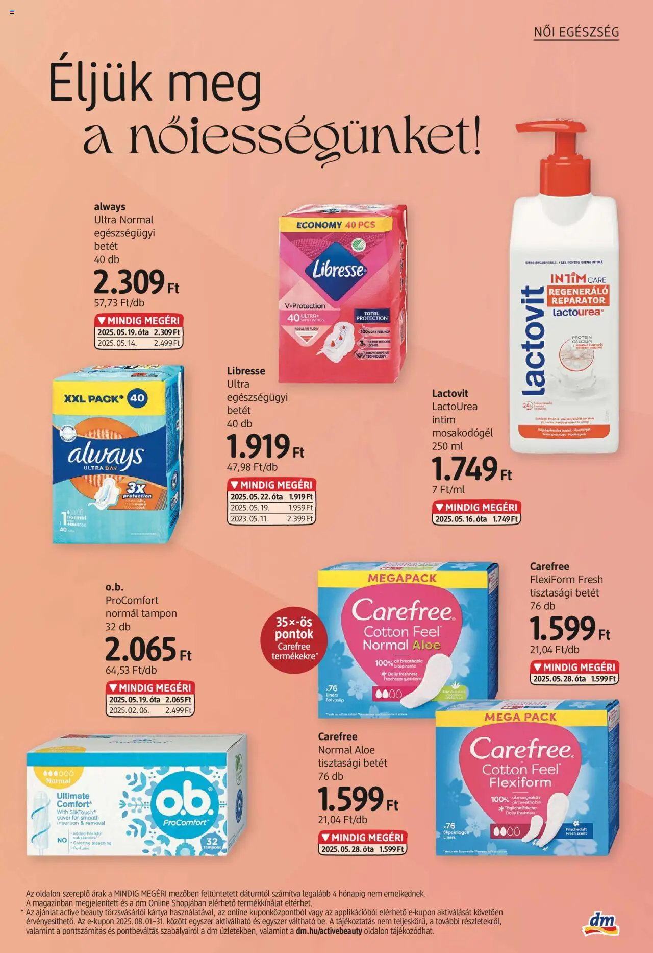 DM Drogerie Markt akciós ujság - amely érvényes a következő dátumtól: 31.07.2025 | Oldal: 3 | Termékek: Body, Tisztasági betét, Protein