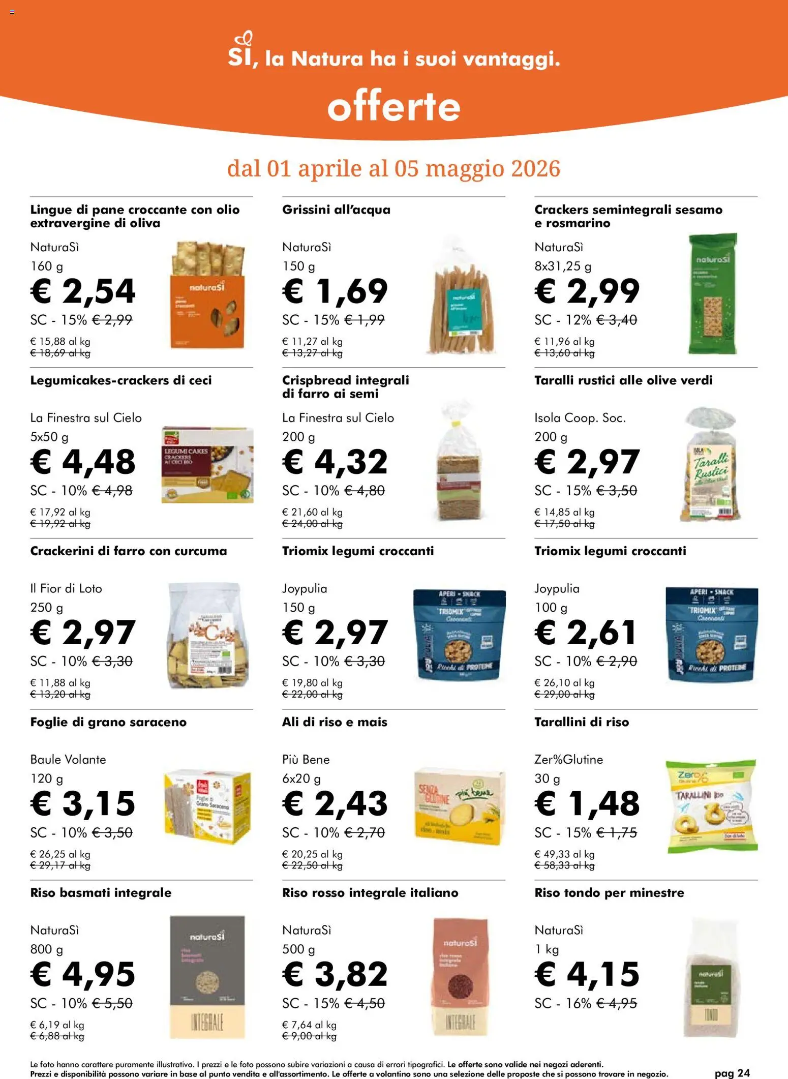 Volantino Natura Sì del 01.04.2026 | Pagina: 24