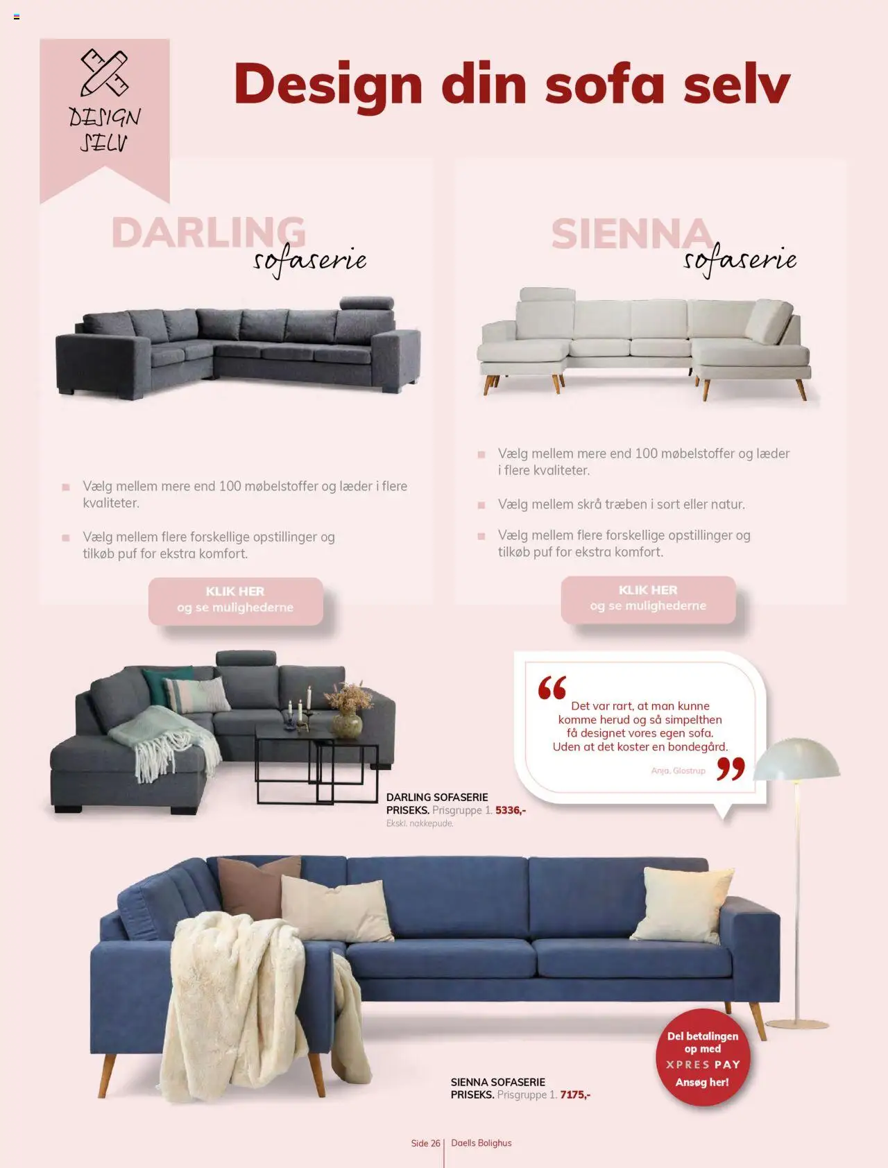 Daells Bolighus tilbudsavis – gyldig fra 14.08.2025 | Side: 26 | Produkter: Sofa, Puf