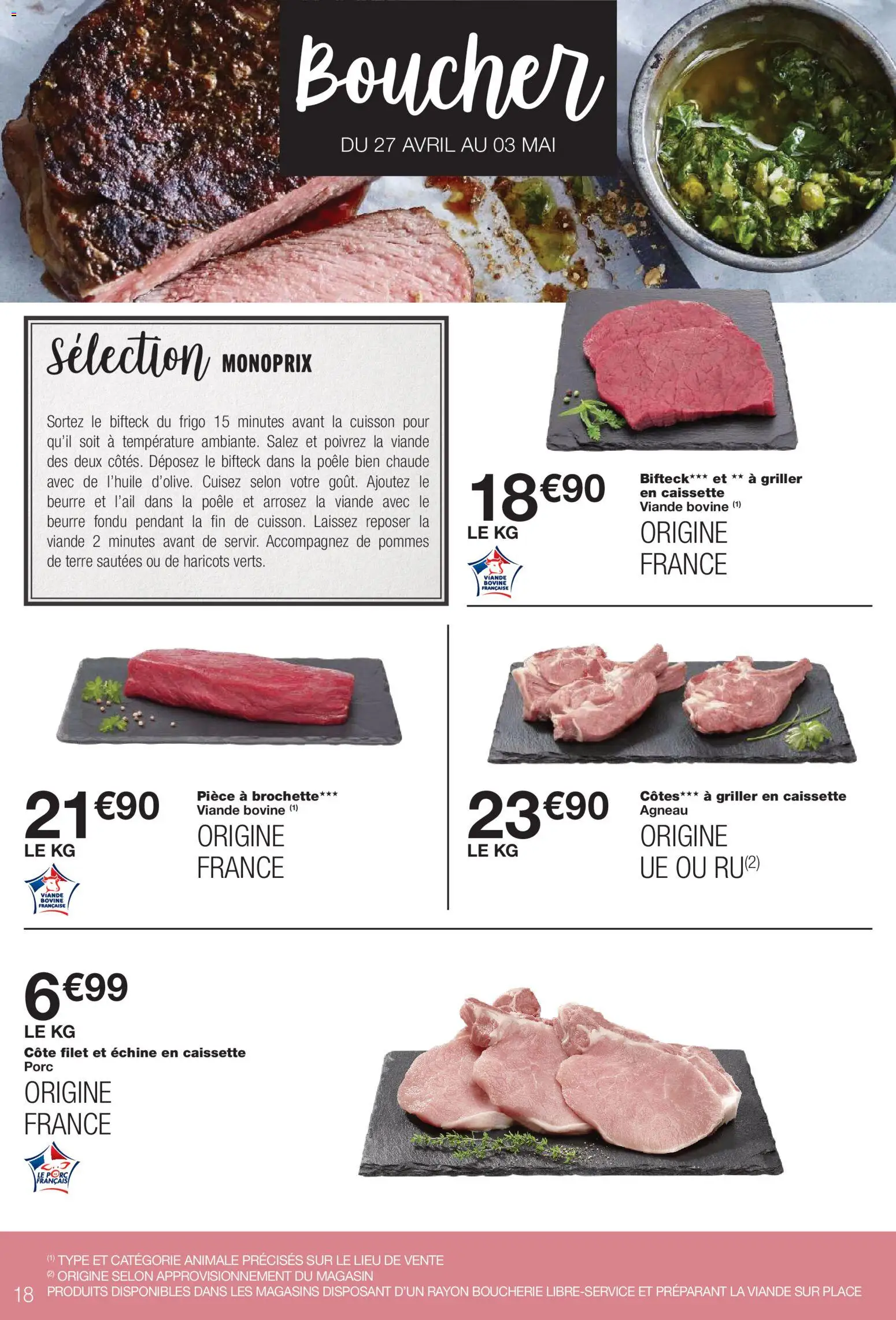 {H1} | Page: 18 | Produits: Frigo, Beurre, Porc, Pommes