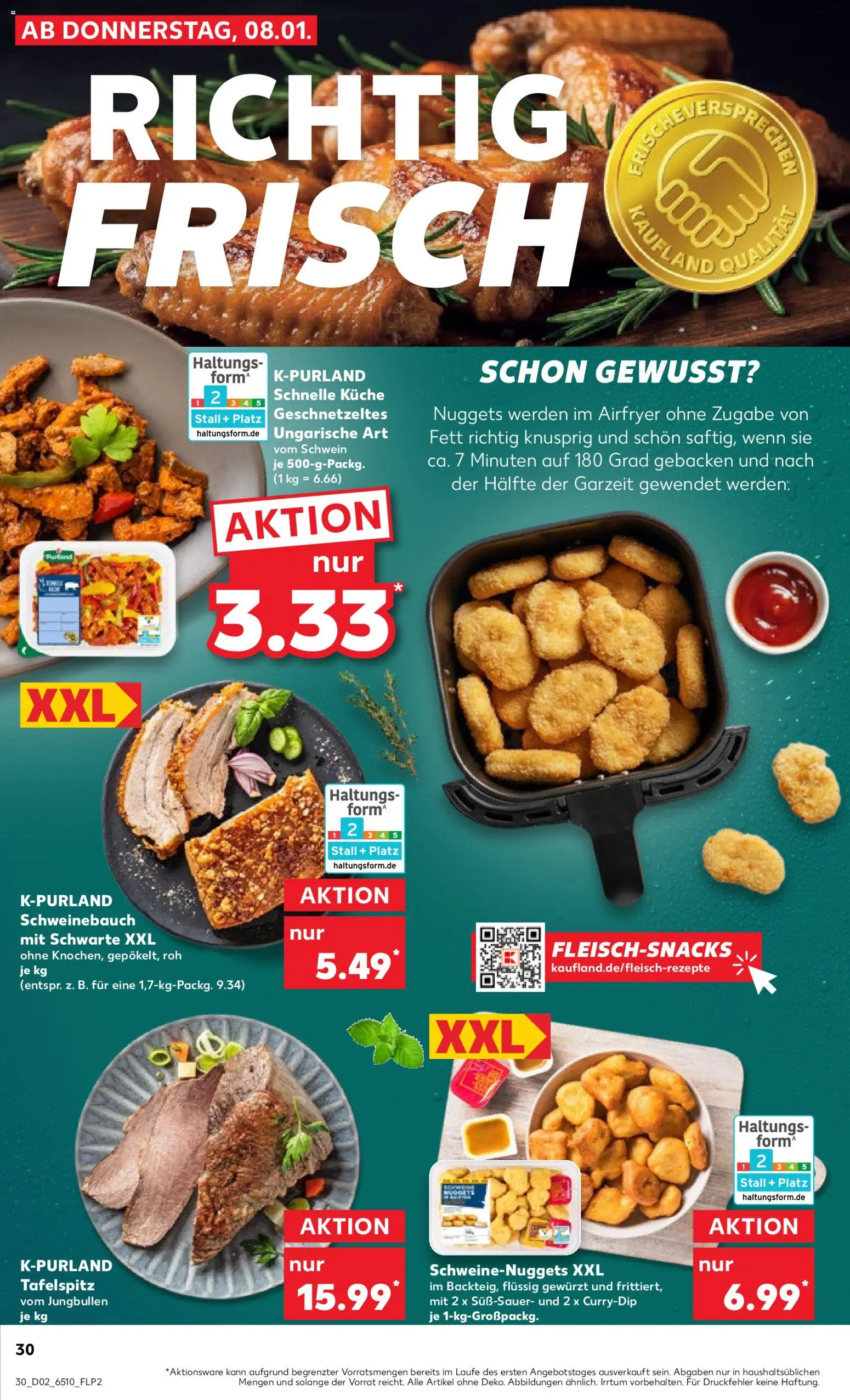 Kaufland prospekt Köln	 – gültig ab 08.01.2026 | Seite: 30 | Produkte: Tafelspitz, Schweinebauch, Küche