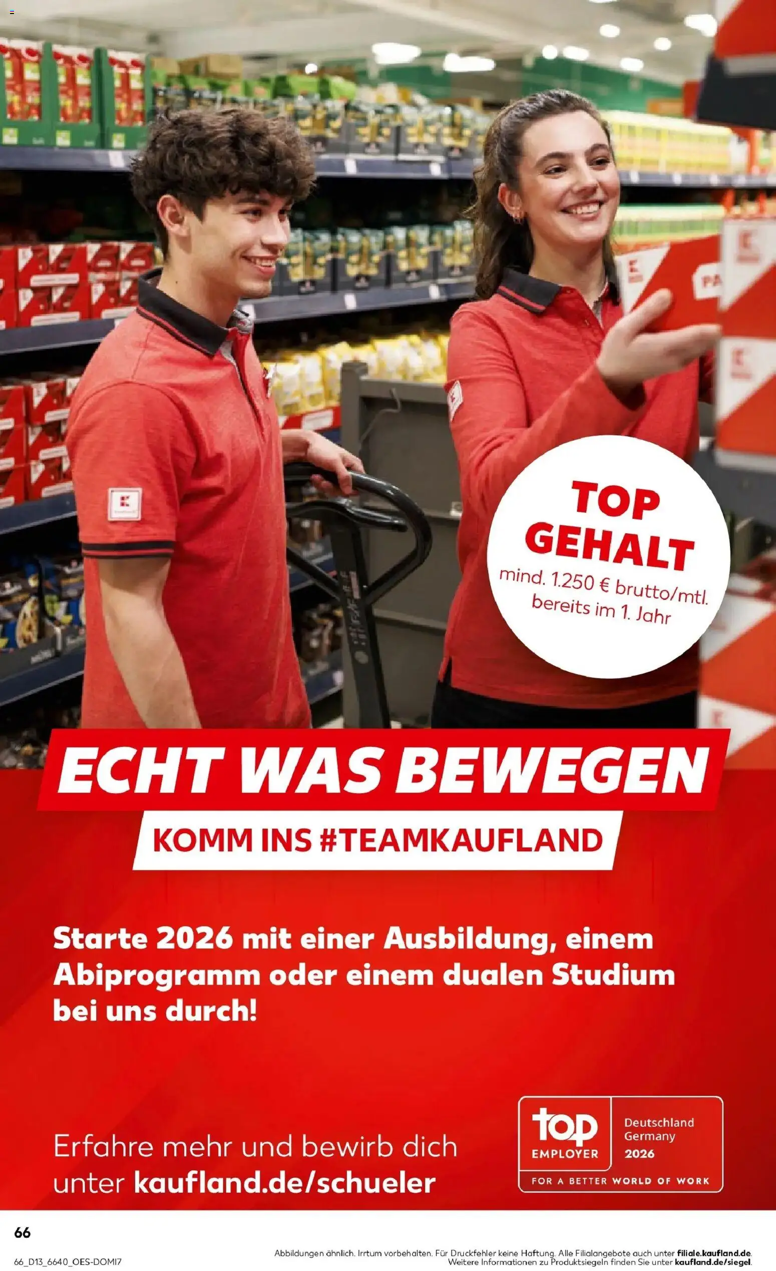 Kaufland Prospekt Albstadt	 – gültig ab 26.03.2026 | Seite: 66 | Produkte: Top