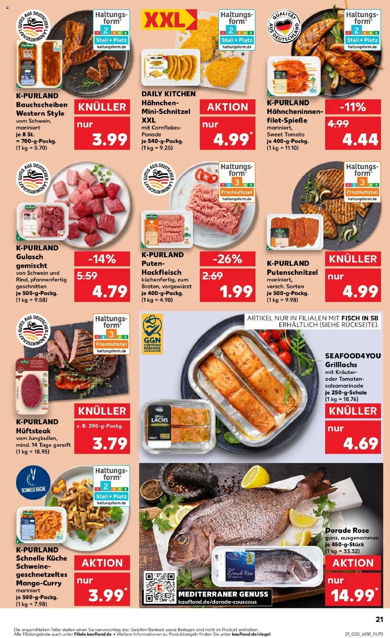 Kaufland prospekt Alsdorf	 - gültig ab dem 22.06.2025 | Seite: 34 | Produkte: Dorade, Schnitzel, Lachs, Mango