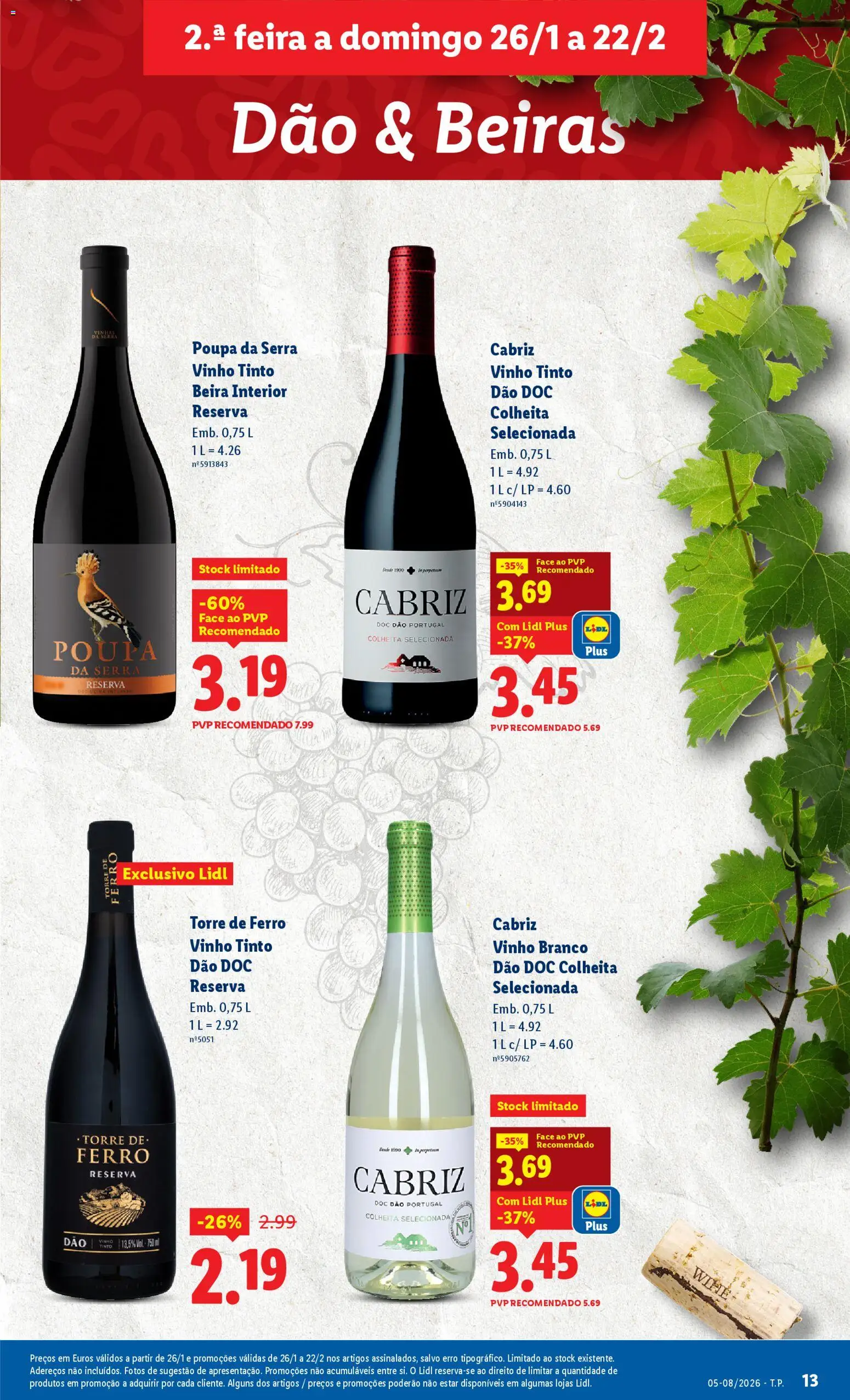 Lidl folheto │ válido de 26.01.2026 | Página: 13 | Produtos: Ferro, Vinho, Vinho tinto