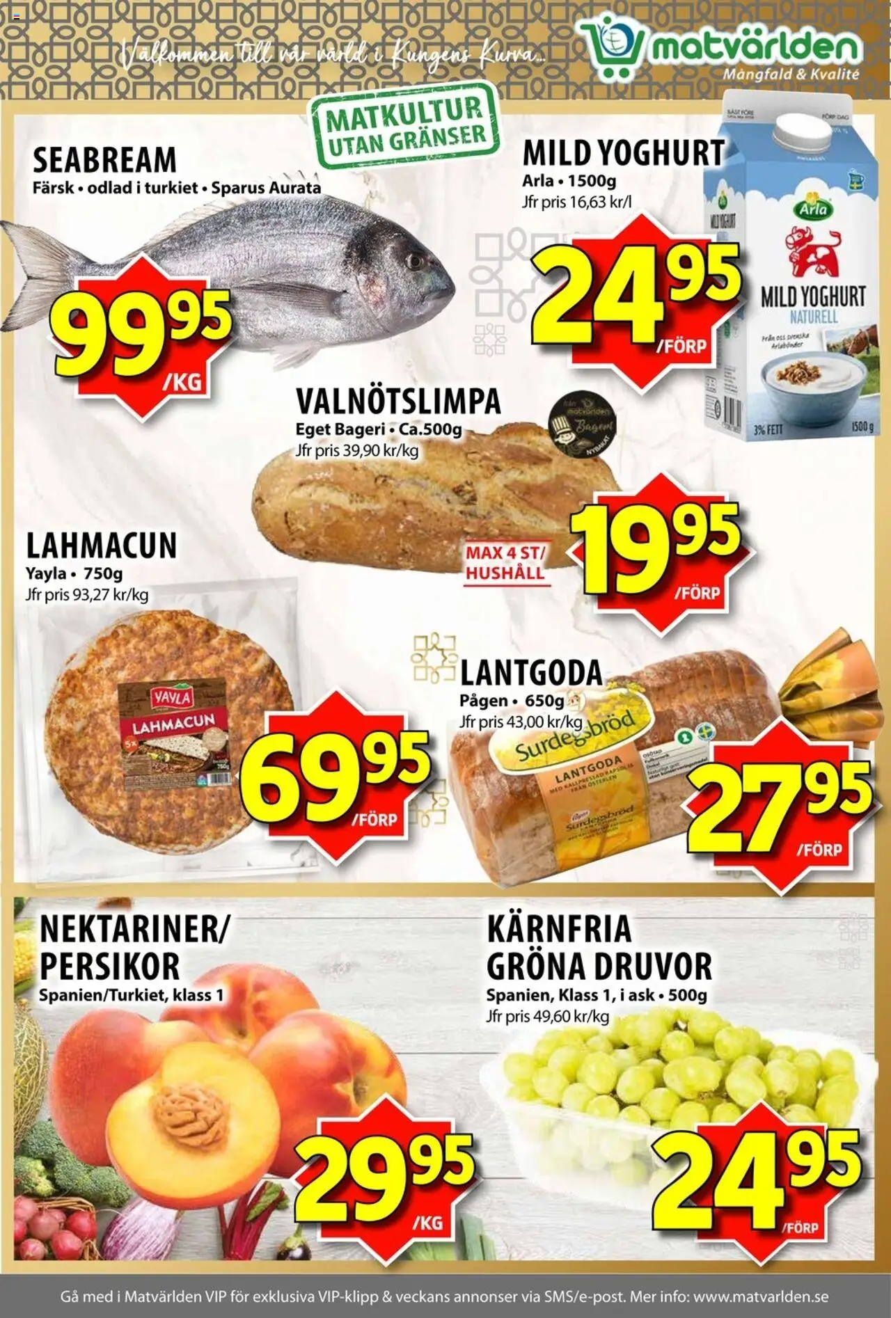 Matvärlden reklamblad aktuell från 08.09.2025 | Sida: 5 | Produkter: Bageri, Yoghurt