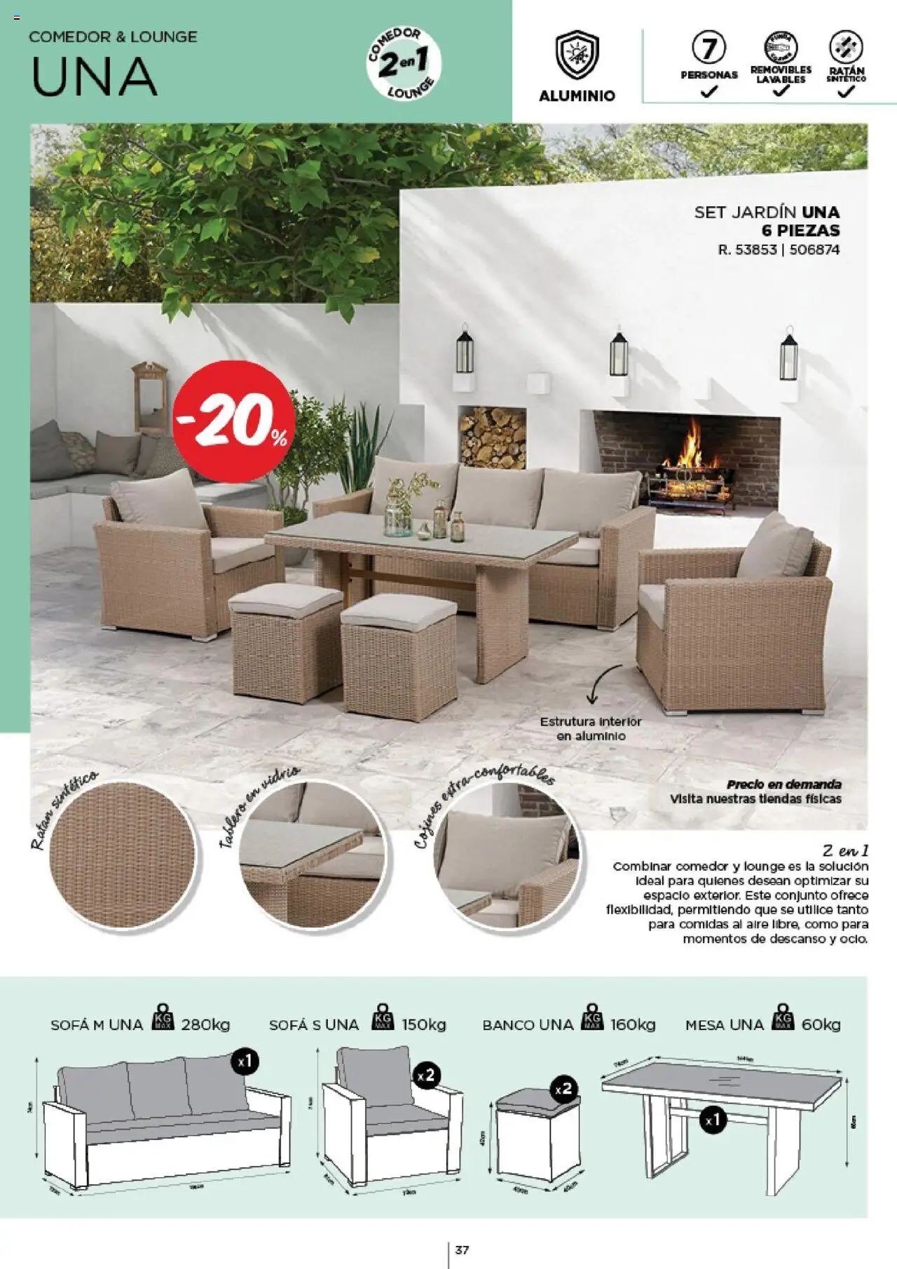 Espaço Casa - Catálogo AireLibre 2025 │ válido de 12.05.2025 | Página: 37 | Produtos: Banco, Sofá, Mesa