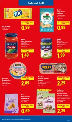 Volantino Lidl del 04.08.2025 | Pagina: 19 | Prodotti: Cereali, Mandorle, Nocciole, Tonno