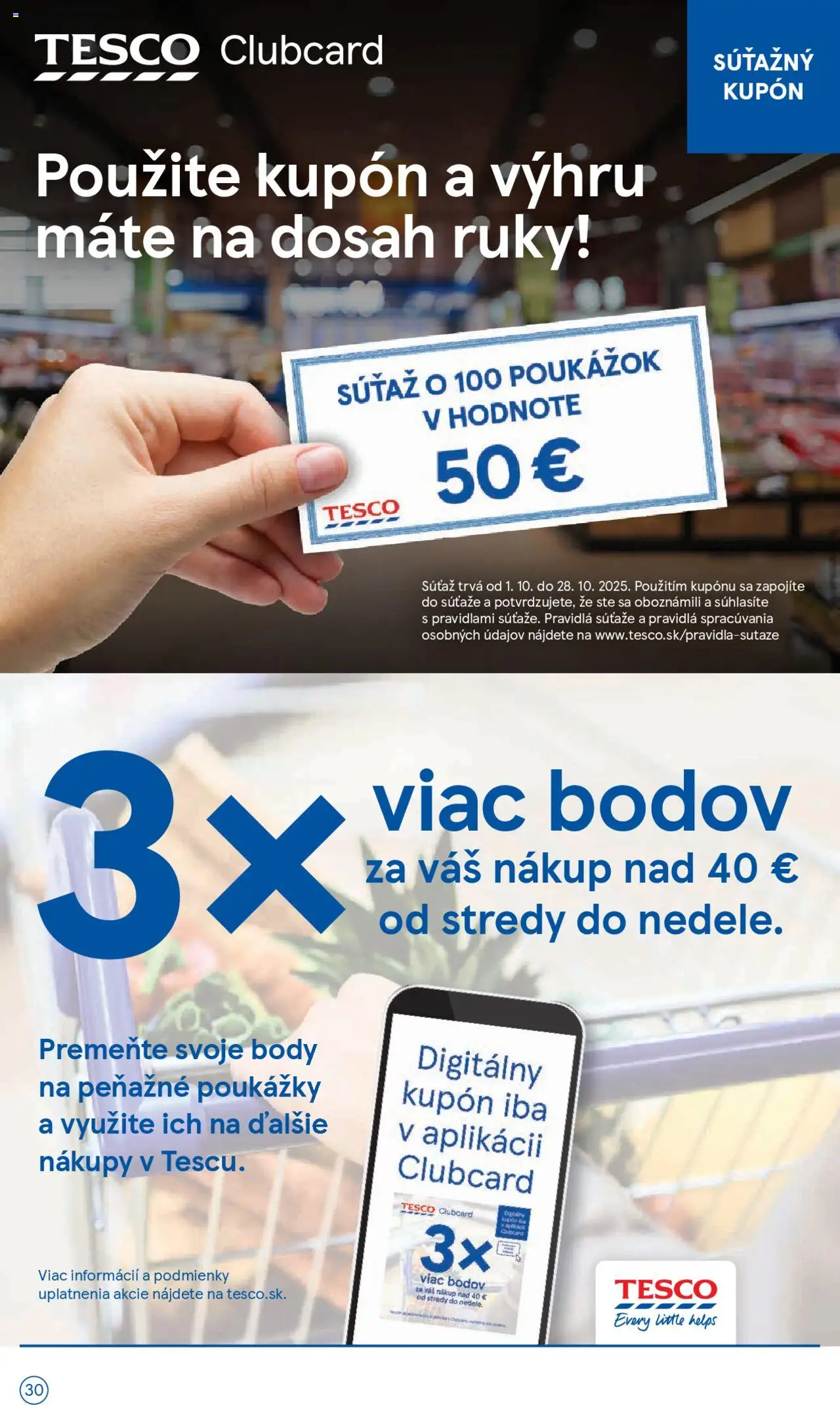 Nové Tesco akcie – leták je platný od 01.10.2025 | Strana: 30