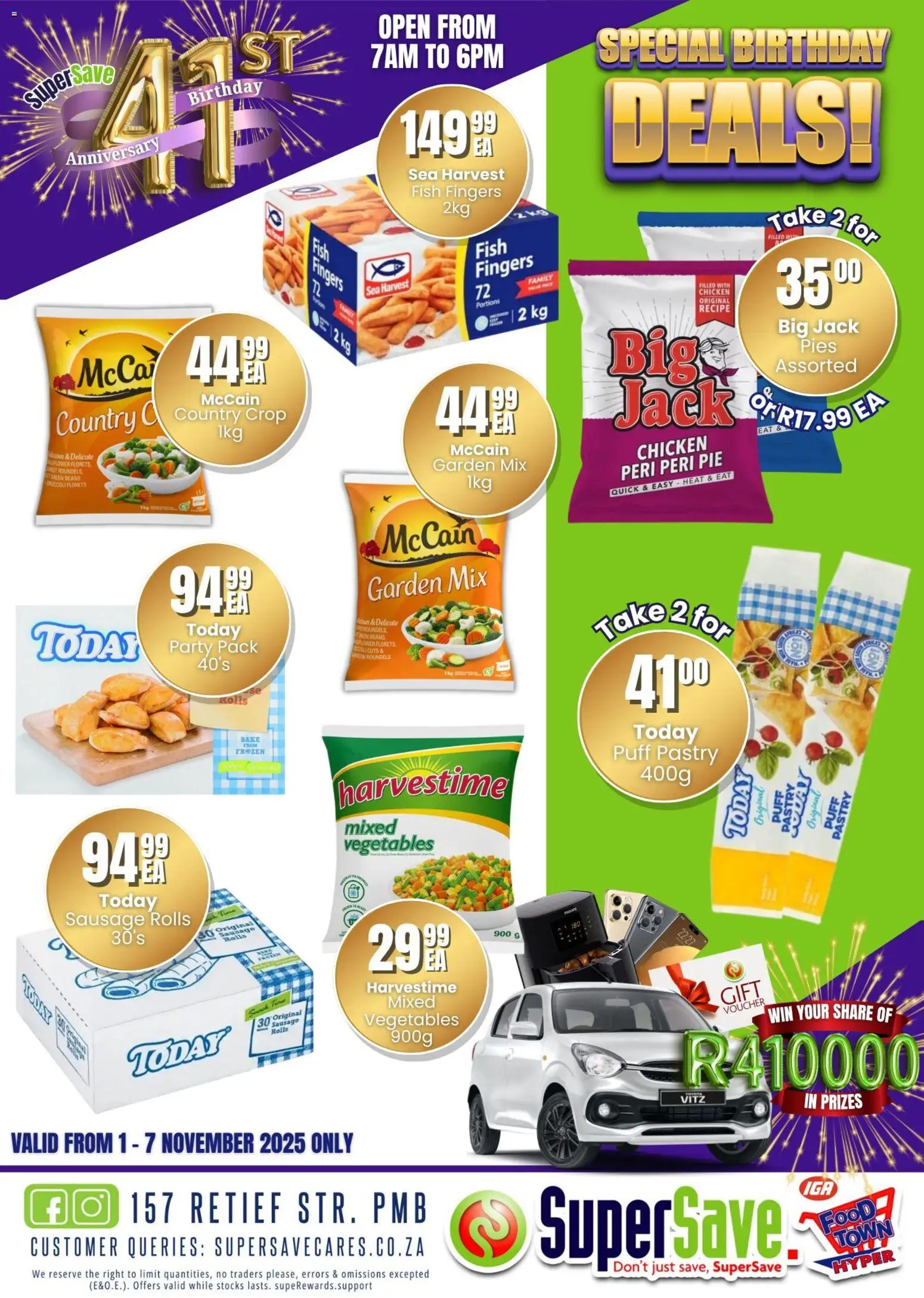 New Super Save catalogue – valid from 31.10.2025 | Page: 63 | Products: Chicken, Fish, Vegetables, Sausage