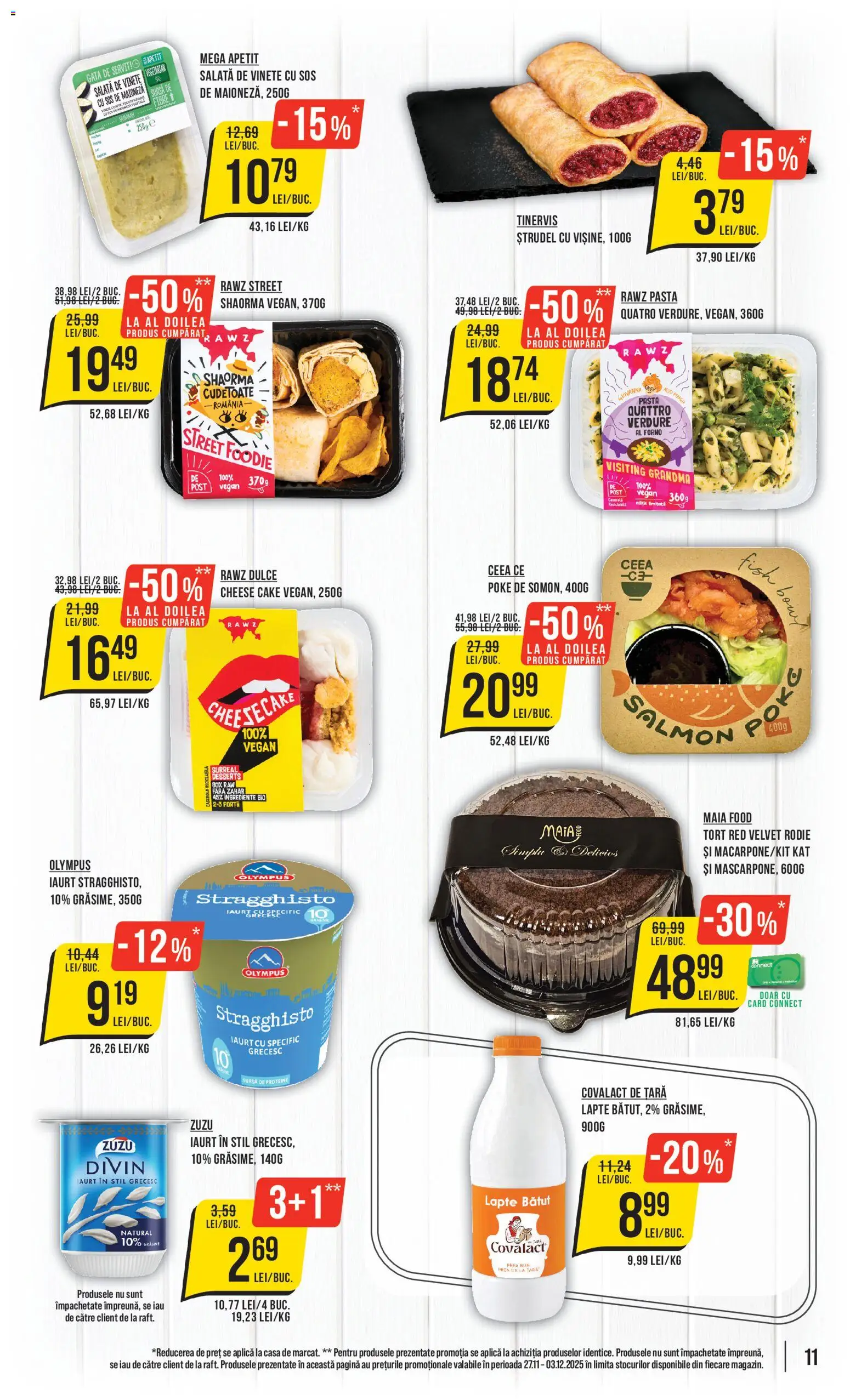 Noul catalog Mega Image – valabil de la 27.11.2025 | Pagină: 11 | Produse: Ștrudel, Lapte, Sos, Zahăr