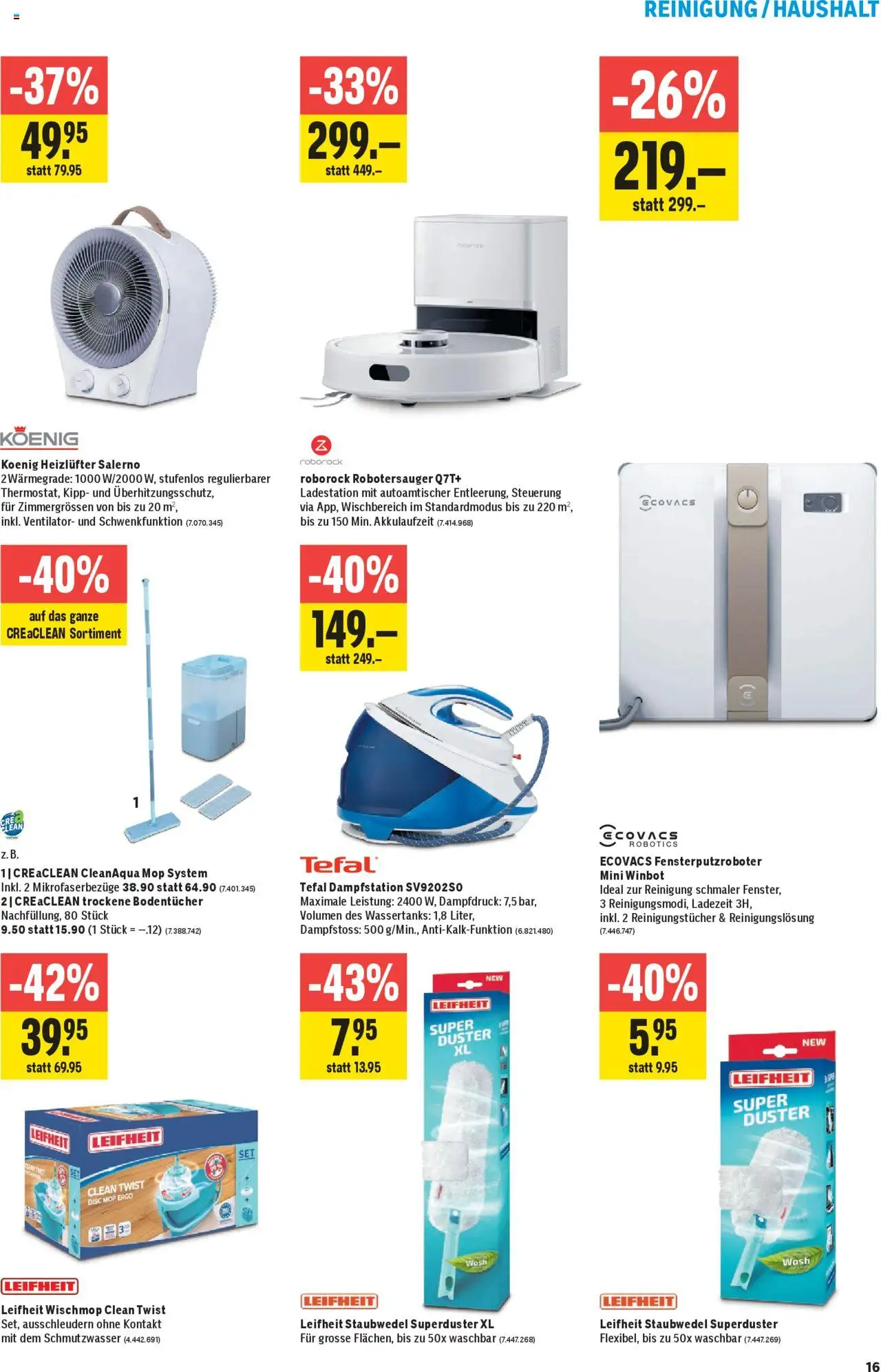 Jumbo Aktionen – gültig ab 11.09.2025 | Seite: 16 | Produkte: Reinigungstücher, Ventilator