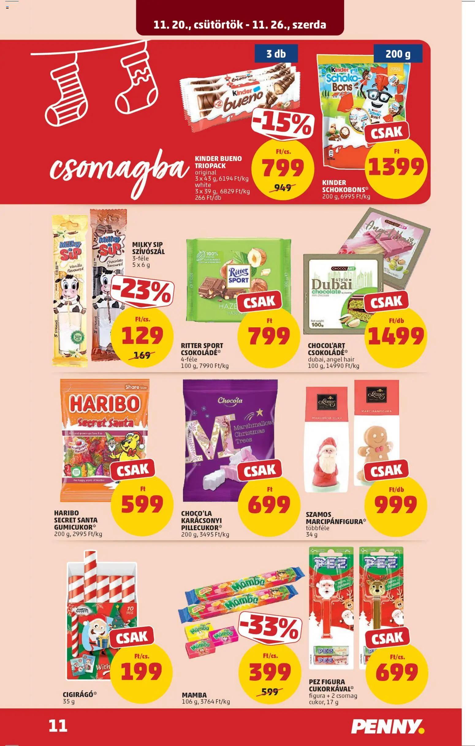 PENNY akciós ujság - amely érvényes a következő dátumtól: 20.11.2025 | Oldal: 15 | Termékek: Gumicukor, Pillecukor