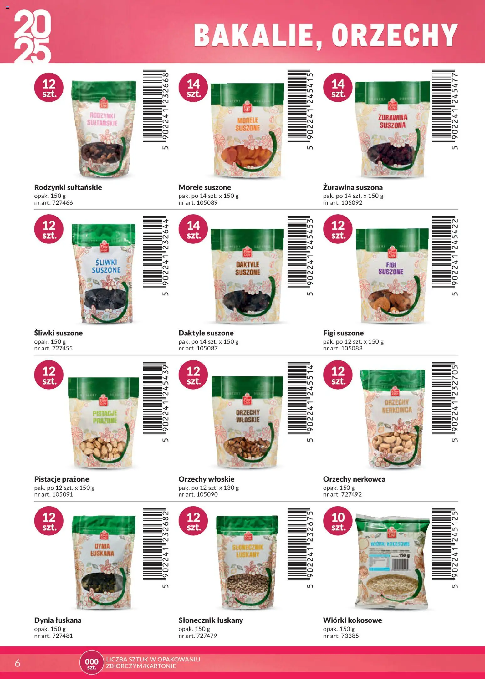 Makro Gazetka - Katalog marki własne dla Twojego sklepu od 28.04.2025 | Strona: 6 | Produkty: Wiórki kokosowe, Śliwki, Żurawina, Słonecznik łuskany